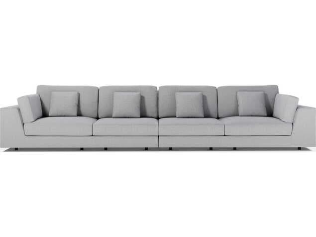 Luxcor Modluxe Vera Modular Sofa Set 04 in Gris Fabric