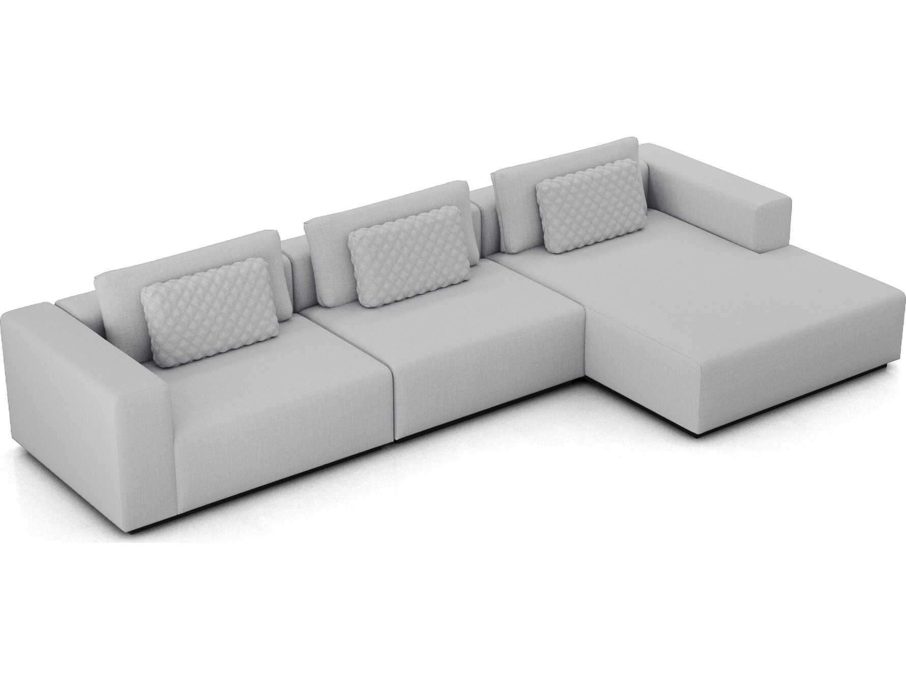 Luxcor Modluxe Siena Modular Sofa Set 07A in Gris Fabric