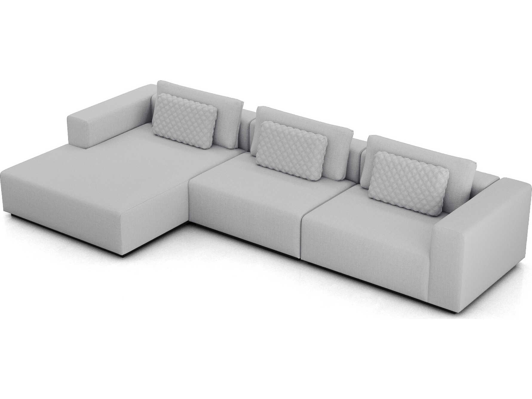 Luxcor Modluxe Siena Modular Sofa Set 07B in Gris Fabric