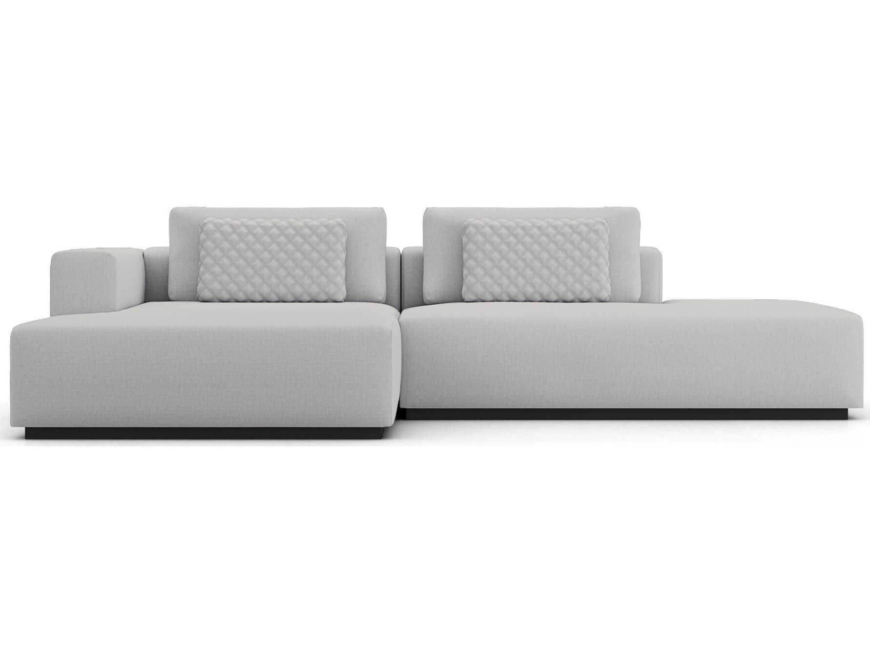 Luxcor Modluxe Siena Modular Sofa Set 08B in Gris Fabric