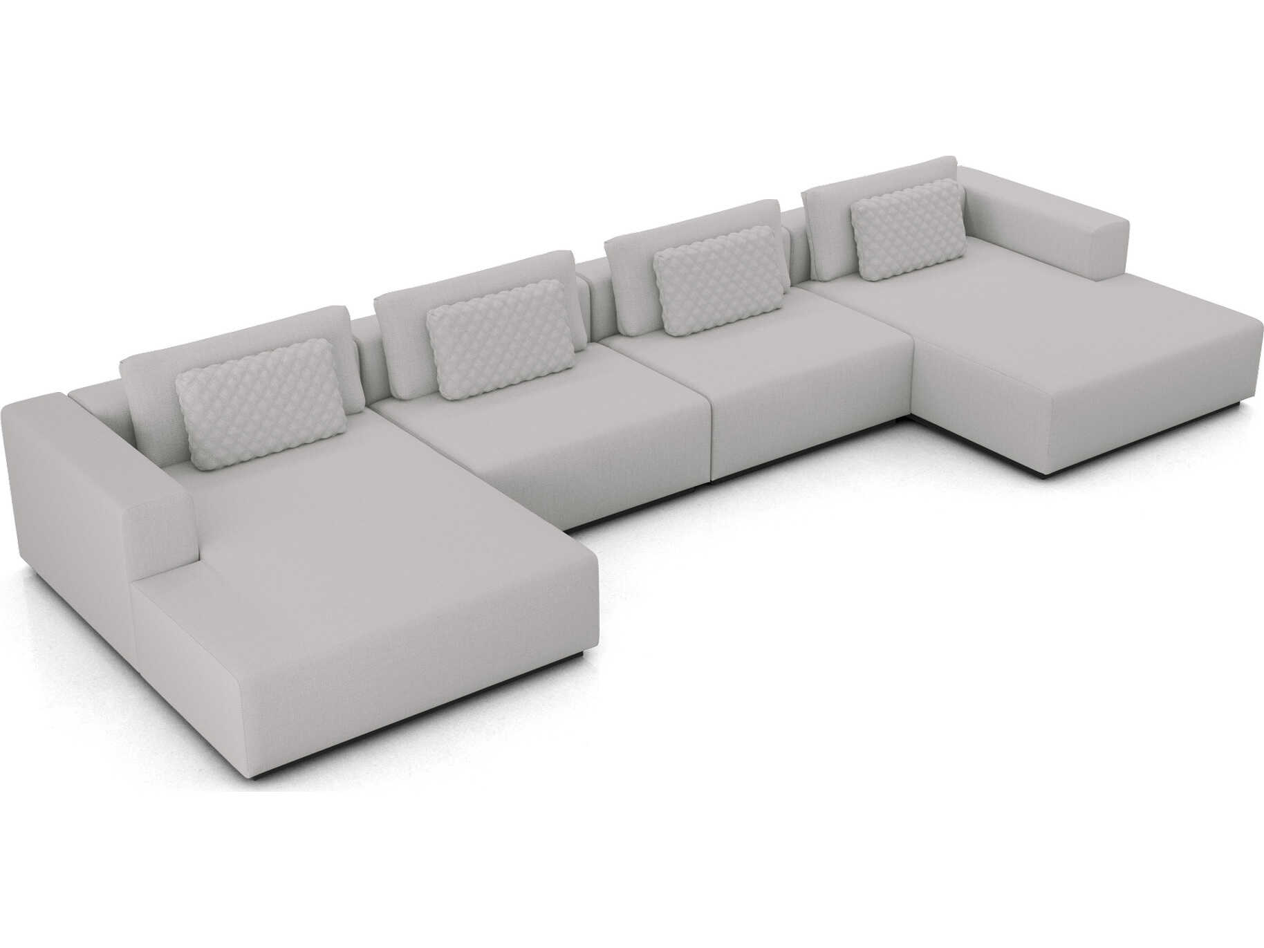 Luxcor Modluxe Siena Modular Sofa Set 12 in Gris Fabric