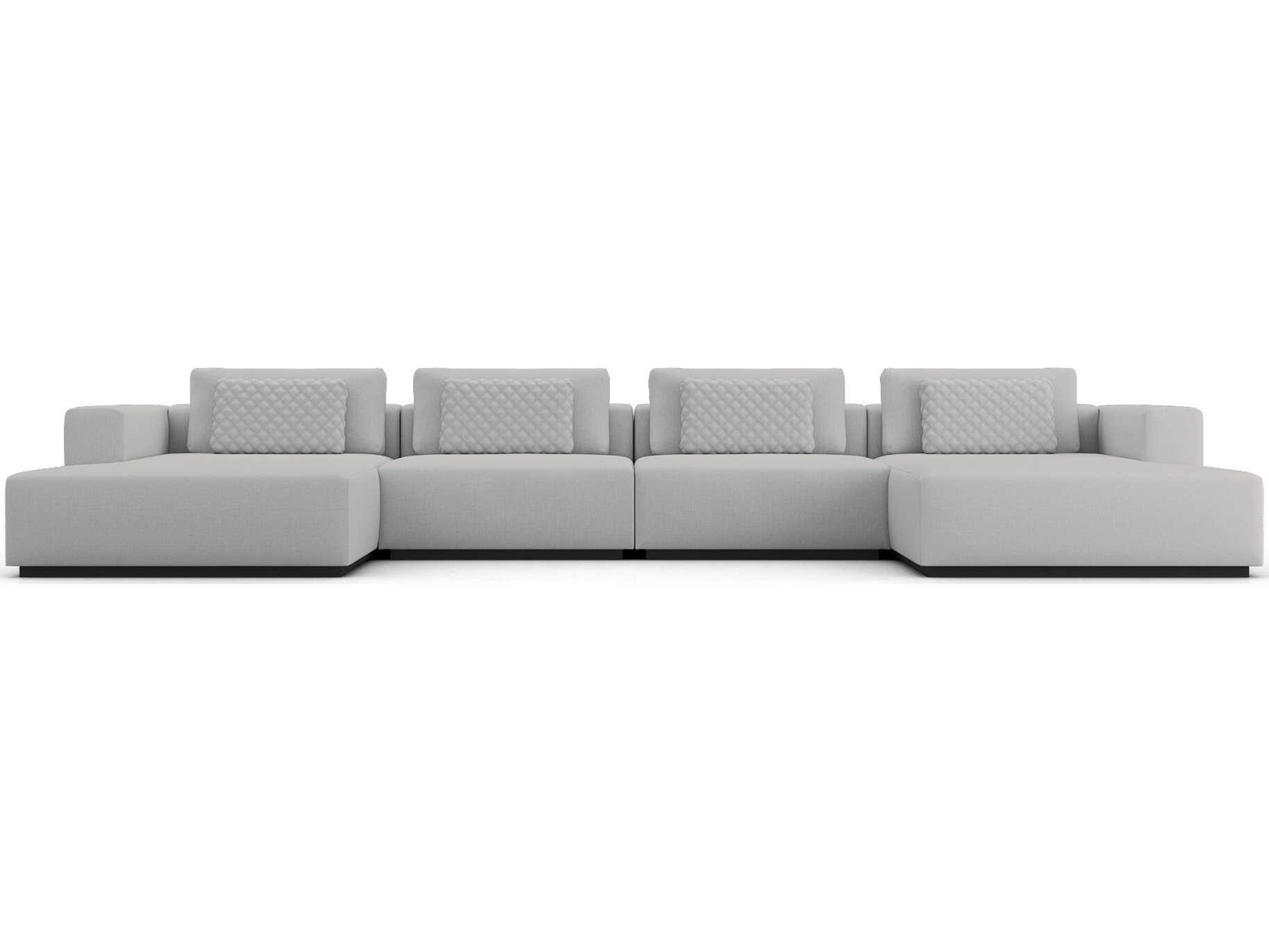 Luxcor Modluxe Siena Modular Sofa Set 12 in Gris Fabric
