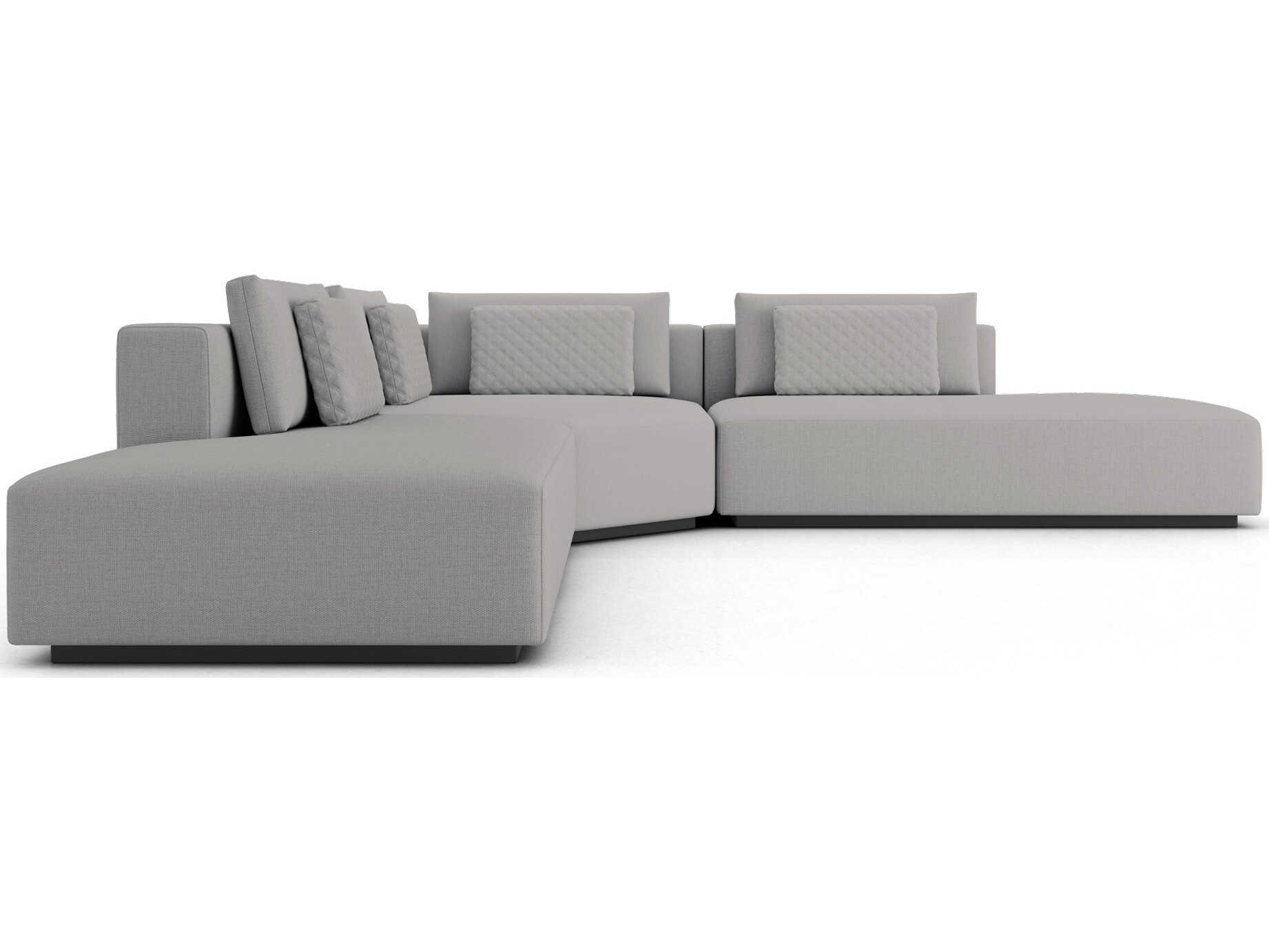 Luxcor Modluxe Siena Modular Sofa Set 27 in Gris Fabric