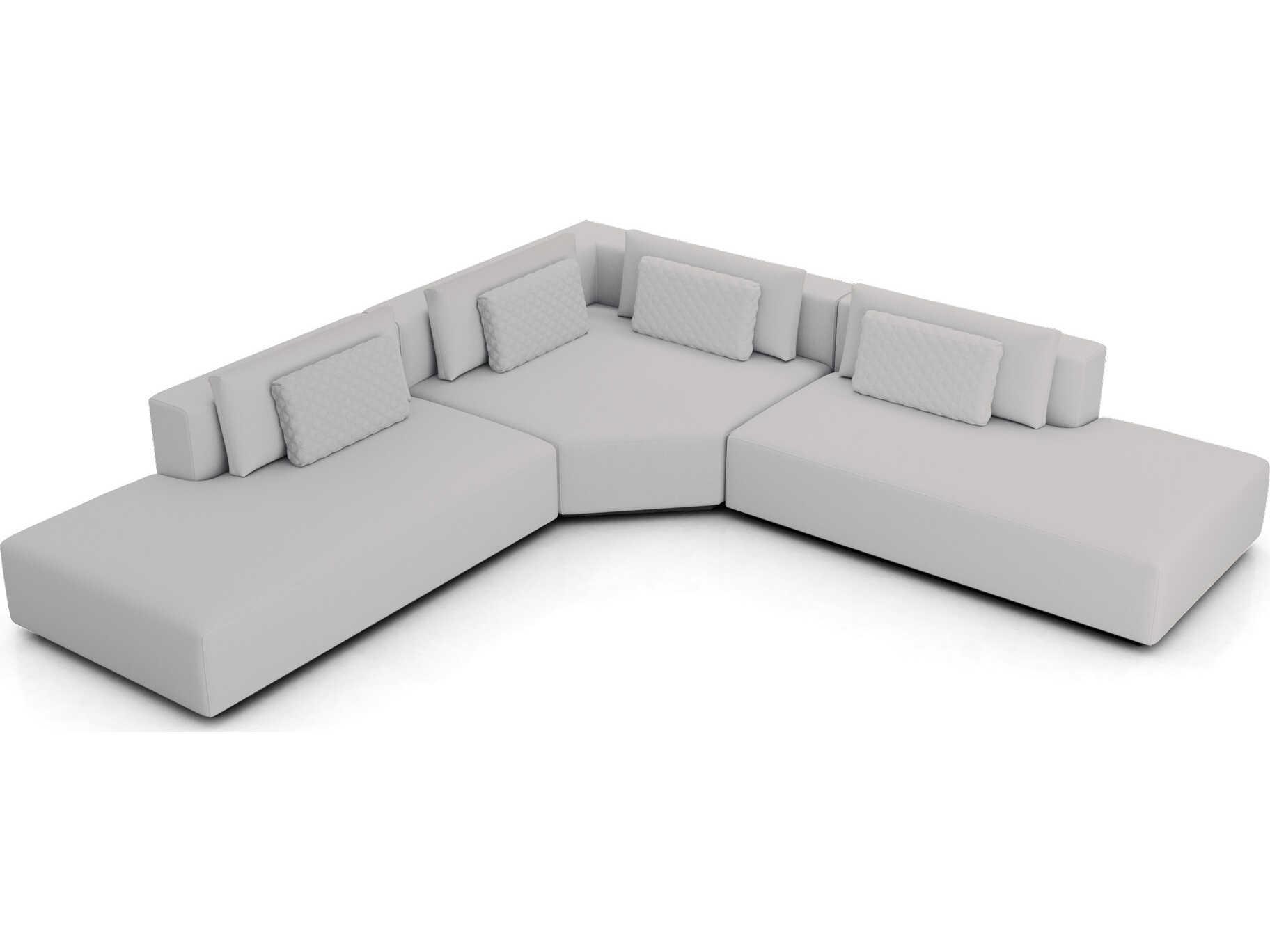 Luxcor Modluxe Siena Modular Sofa Set 27 in Gris Fabric