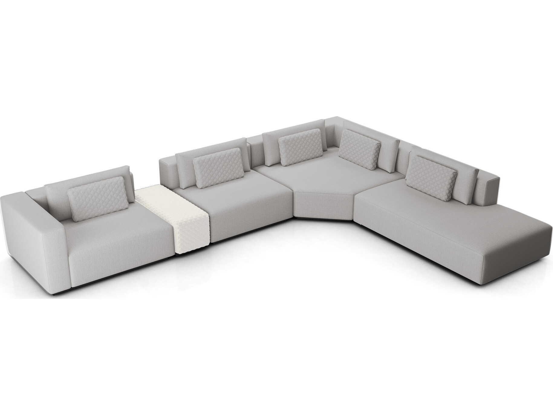 Luxcor Modluxe Siena Modular Sofa Set 30B in Gris Fabric