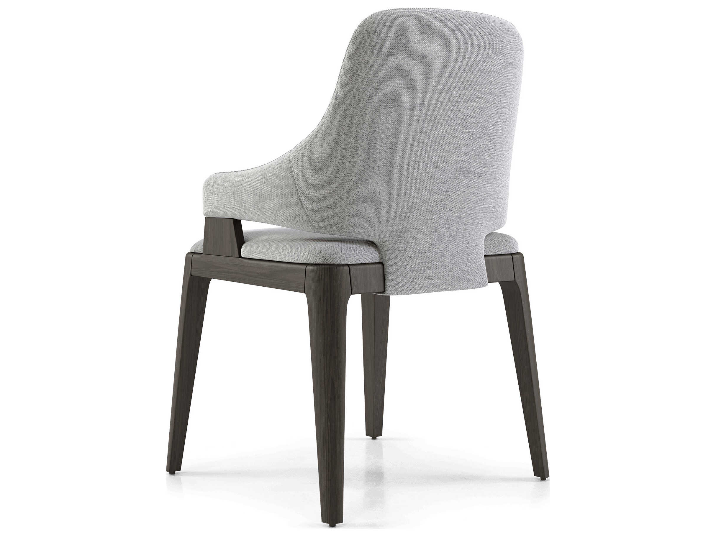 Luxcor Modluxe Dumfries Dining Chair in Storm Gray Fabric and Seared Ash