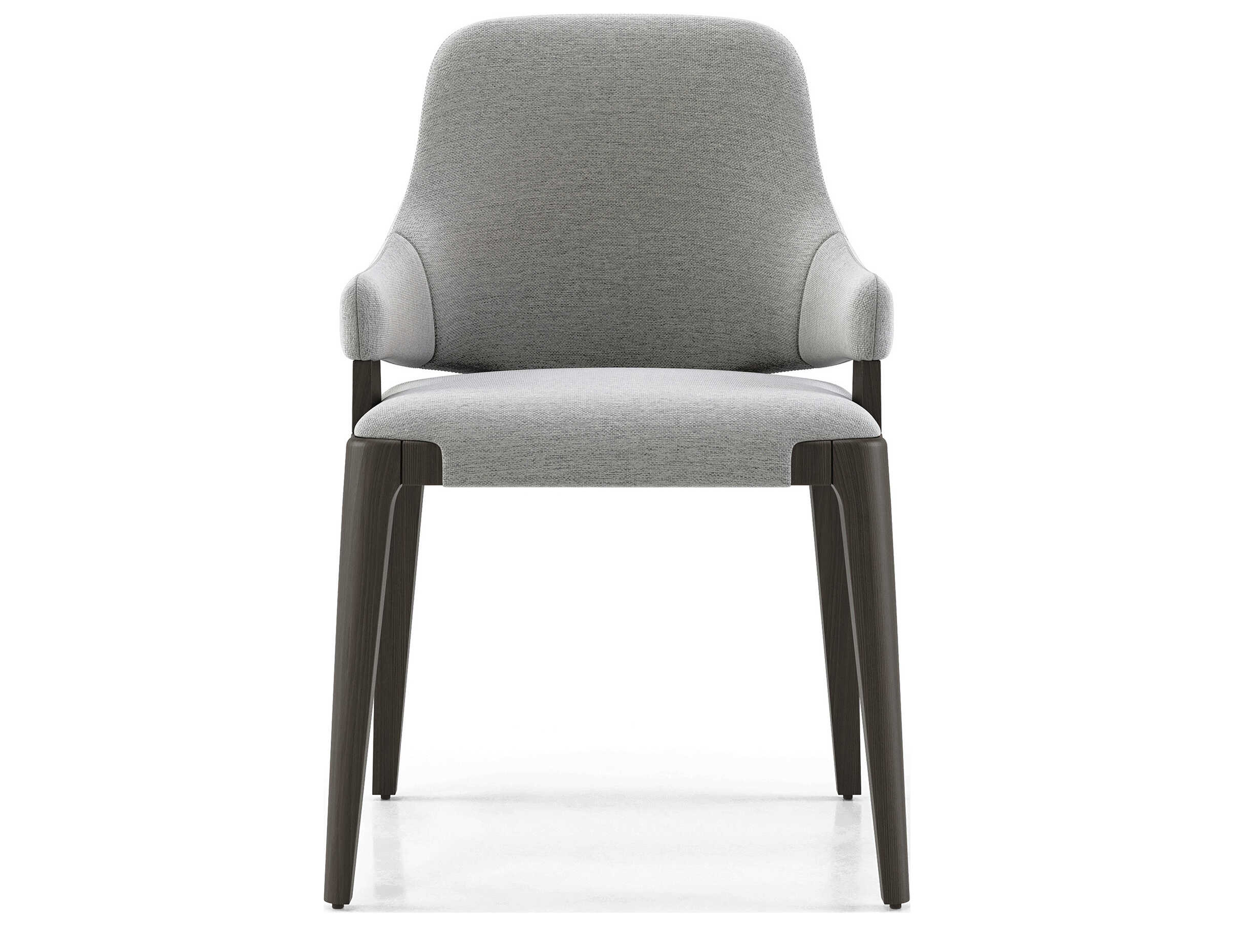 Luxcor Modluxe Dumfries Dining Chair in Storm Gray Fabric and Seared Ash