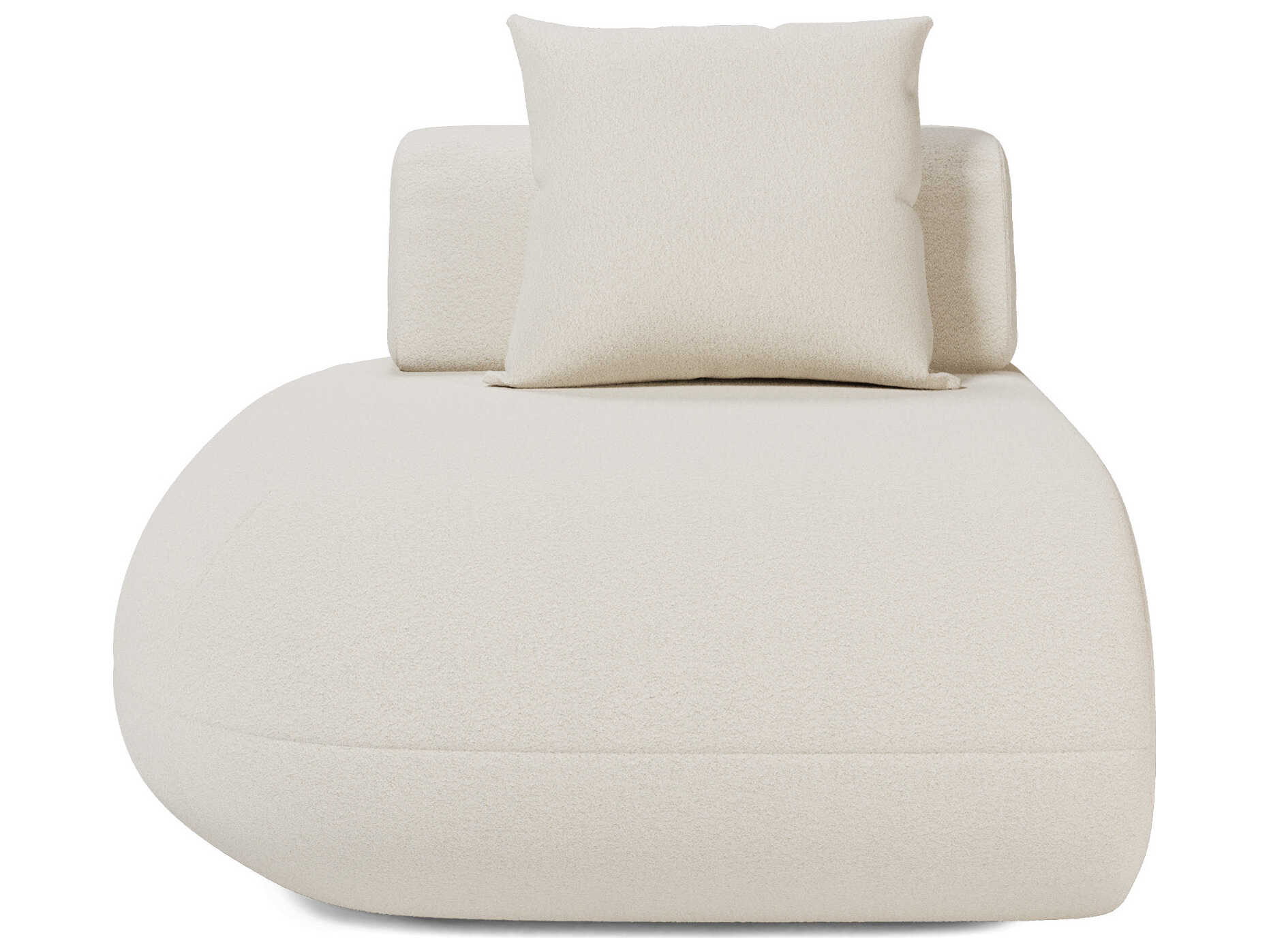 Luxcor Modluxe Ferrara Round Armless Chair Vanilla Bouclet