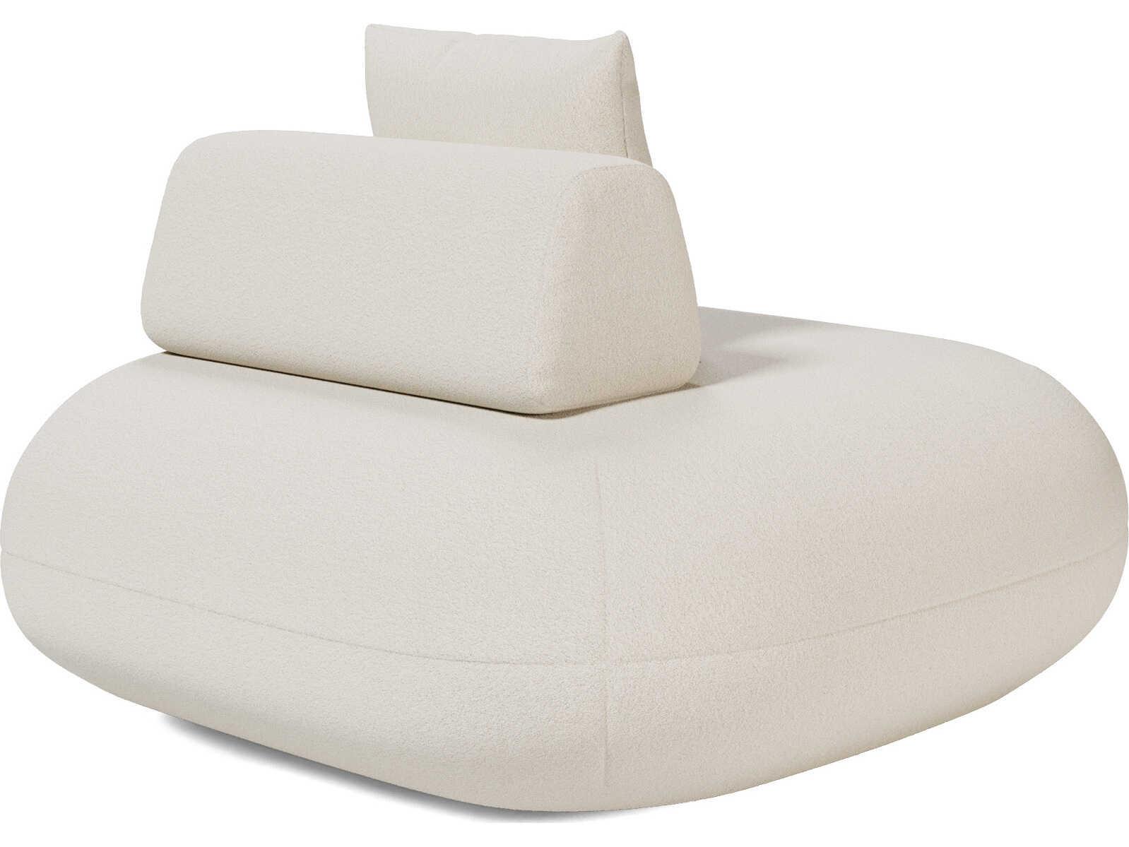 Luxcor Modluxe Ferrara Round Armless Chair Vanilla Bouclet