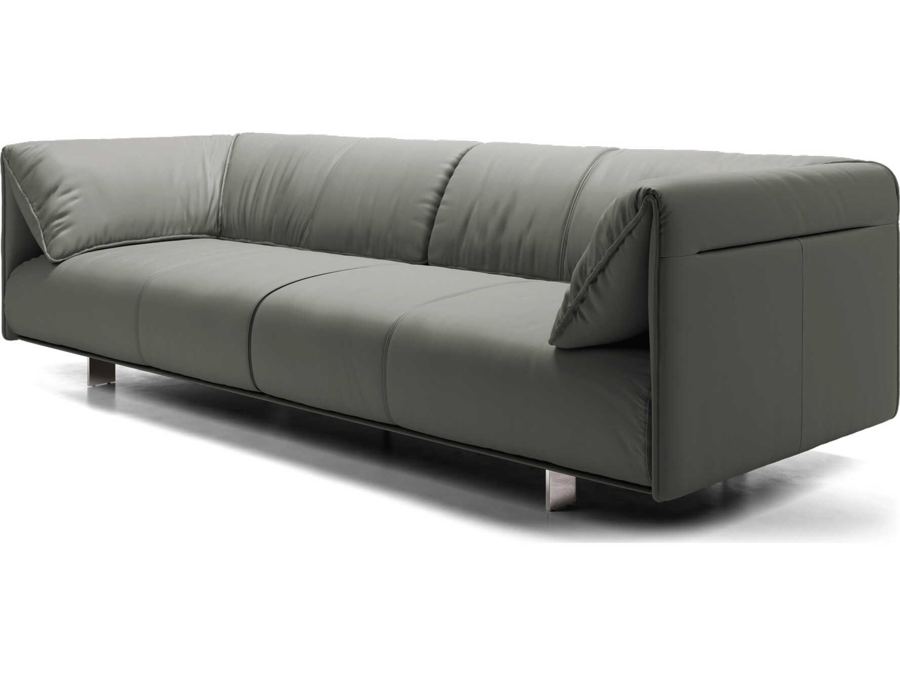 Luxcor Modluxe Porto Sofa 90in. in Warm Gray Leather
