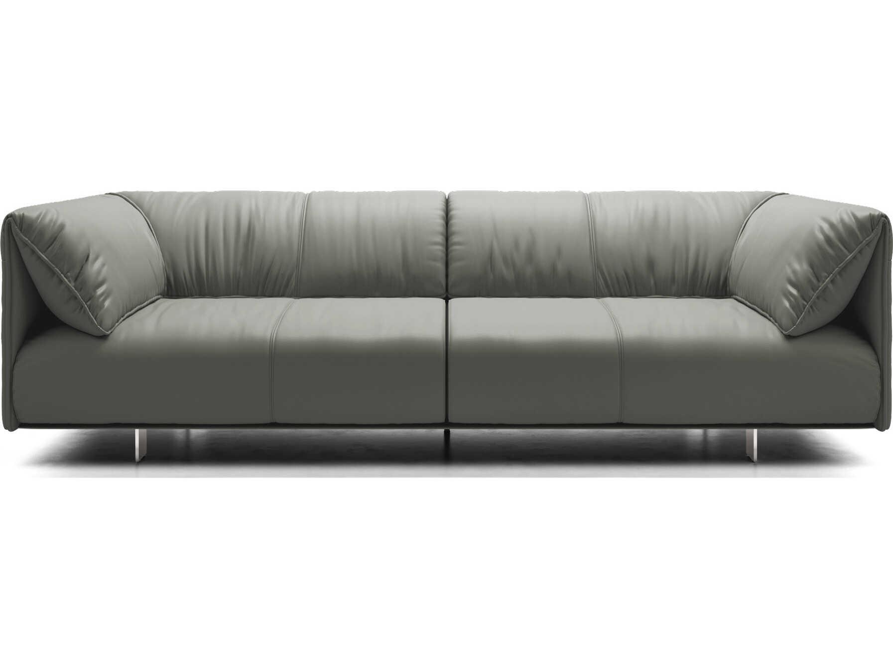 Luxcor Modluxe Porto Sofa 90in. in Warm Gray Leather