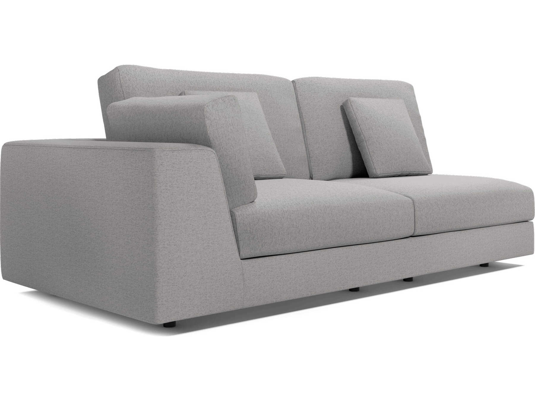 Luxcor Modluxe Vera Modular Left Arm Sofa in Gris Fabric