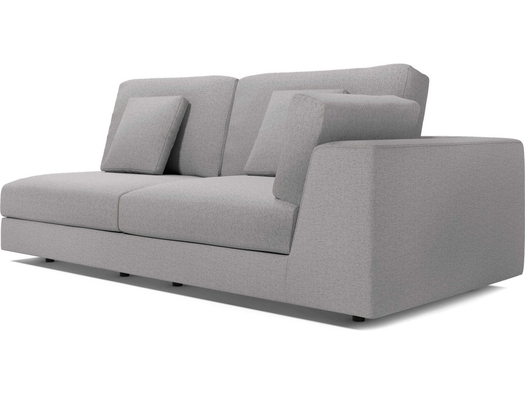 Luxcor Modluxe Vera Modular Right Arm Sofa in Gris Fabric
