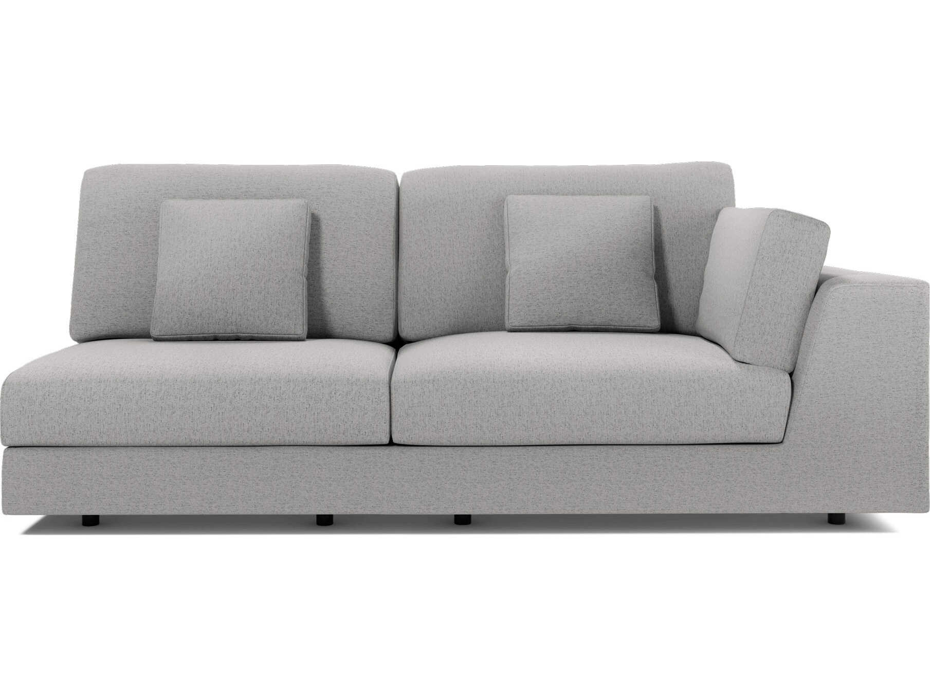 Luxcor Modluxe Vera Modular Right Arm Sofa in Gris Fabric