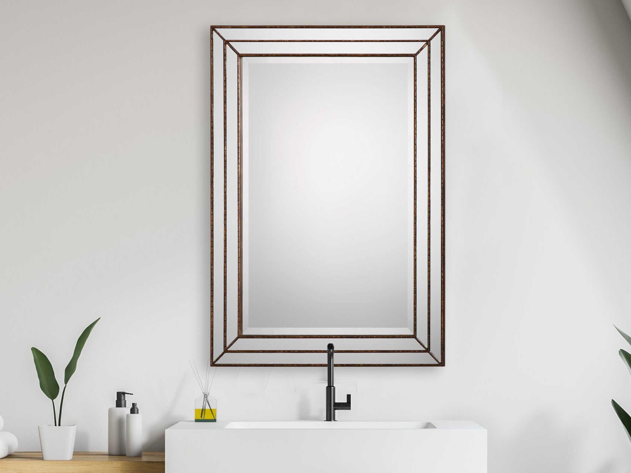 Luxecor Illumination Metallic Bronze Rectangular Wall Mirror
