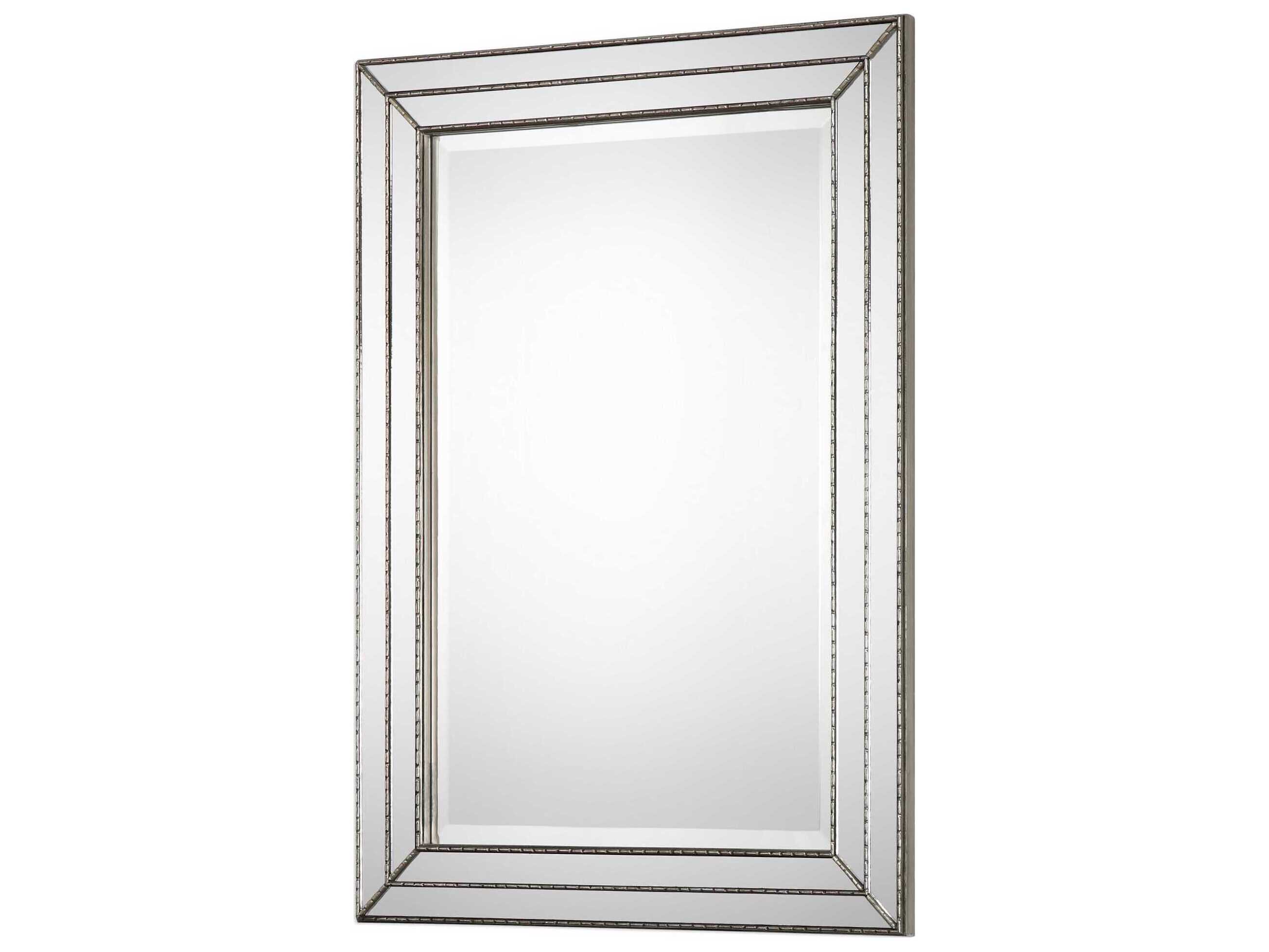 Luxecor Illumination Metallic Silver Rectangular Wall Mirror