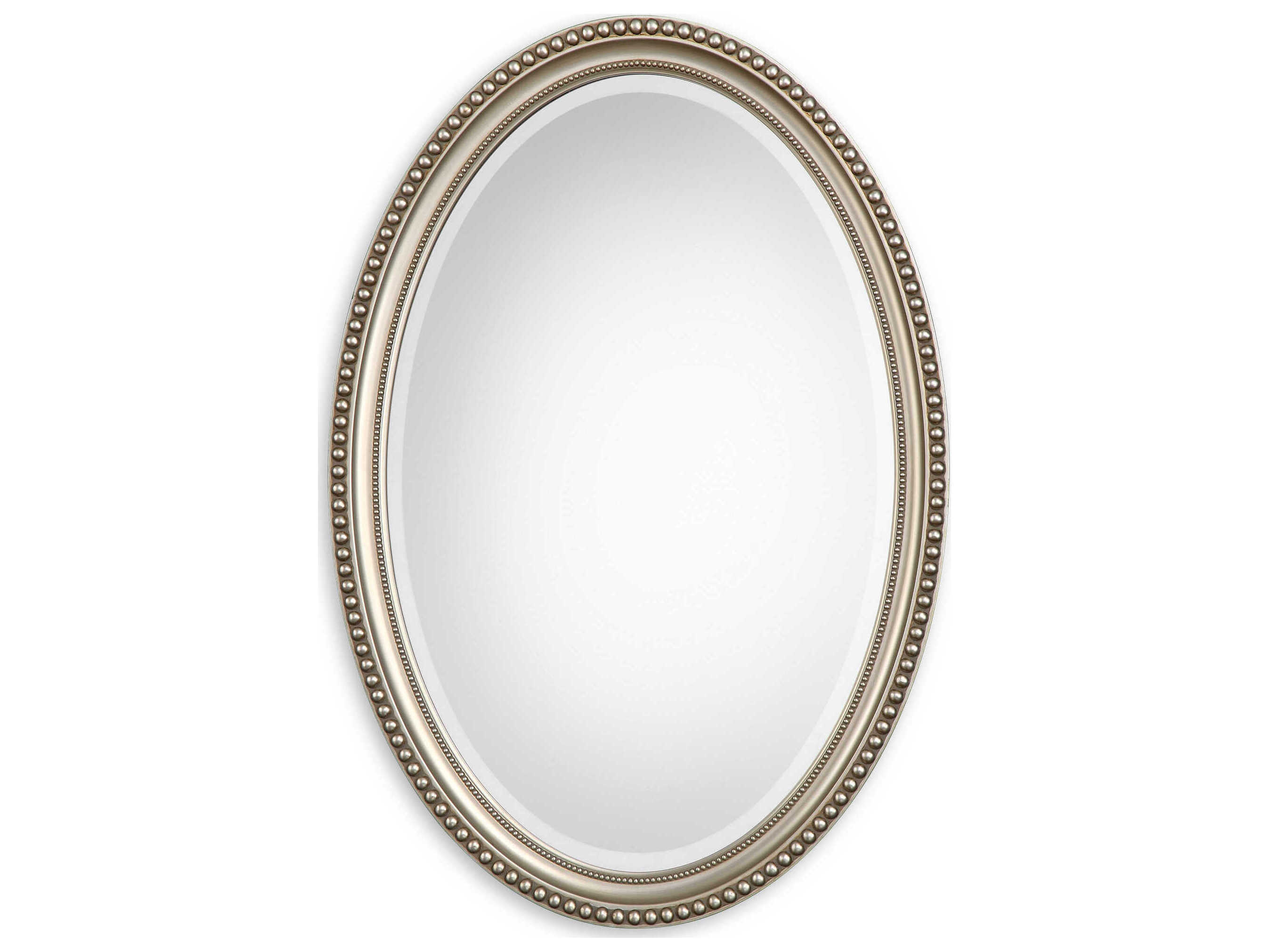 Luxecor Illumination Metallic Silver Oval Wall Mirror