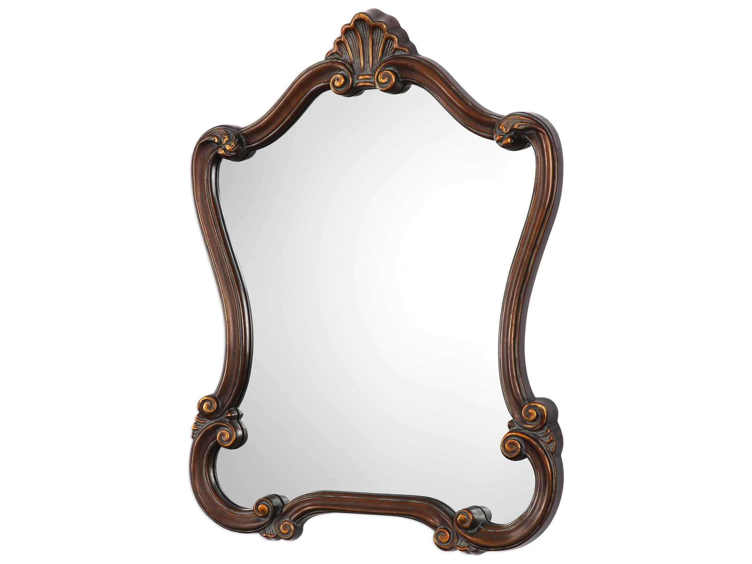 Luxecor Illumination Lightly Distressed Bronze Wall Mirror