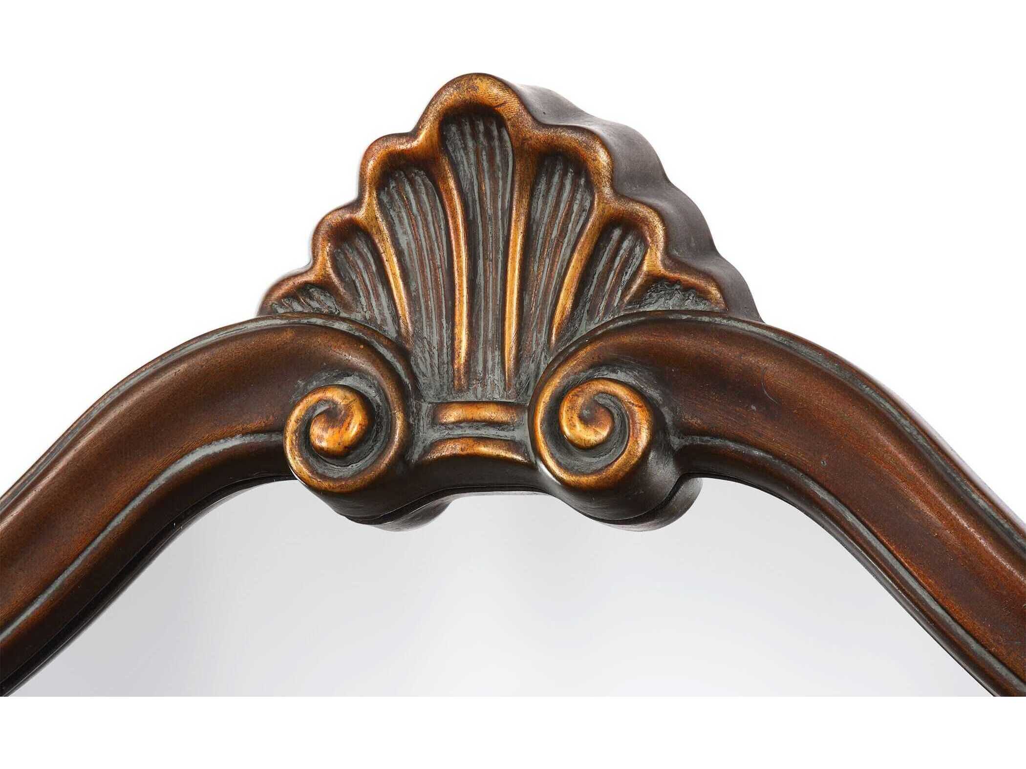 Luxecor Illumination Lightly Distressed Bronze Wall Mirror