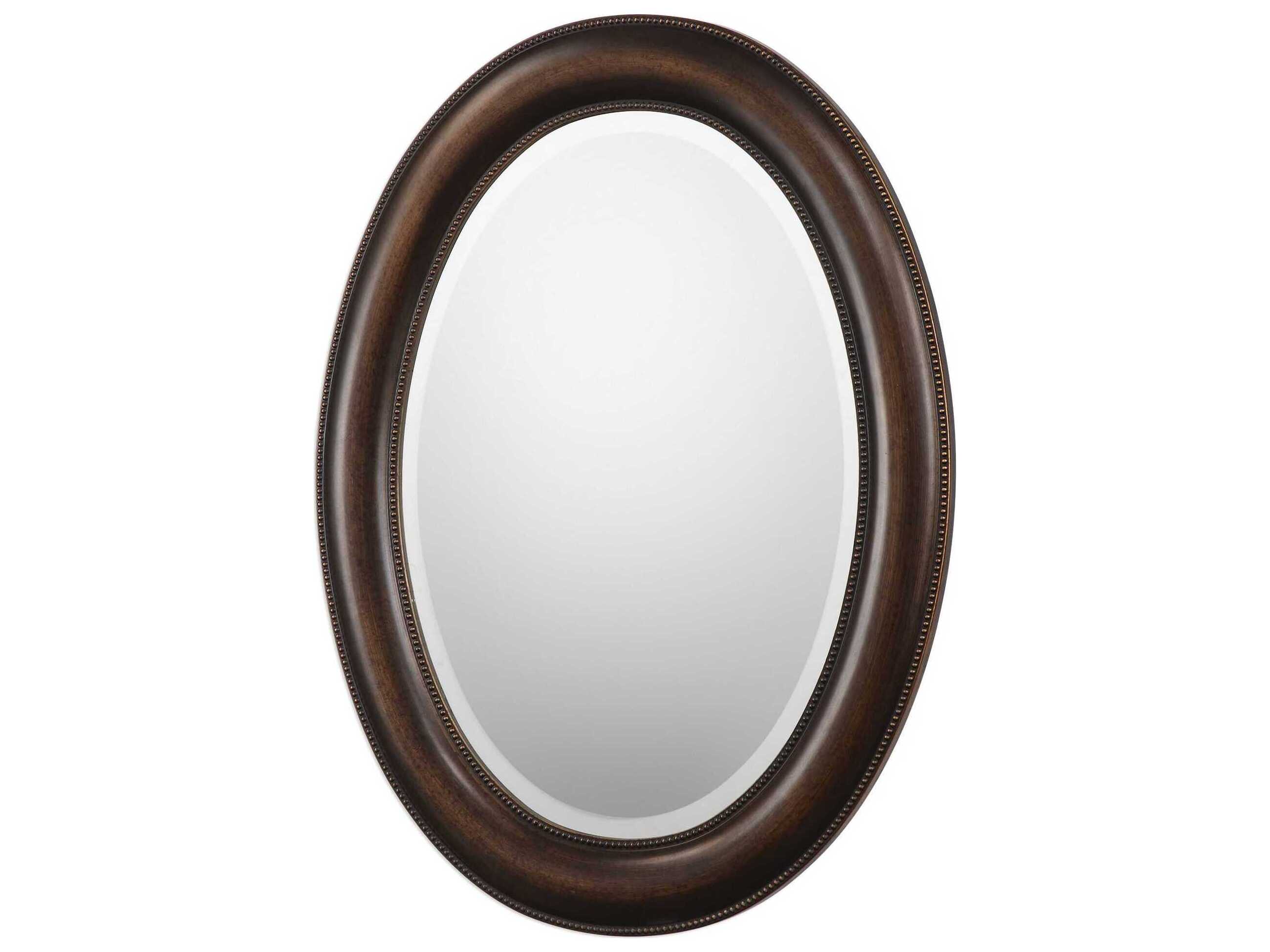 Luxecor Illumination Dark Bronze Antique Gold Oval Wall Mirror