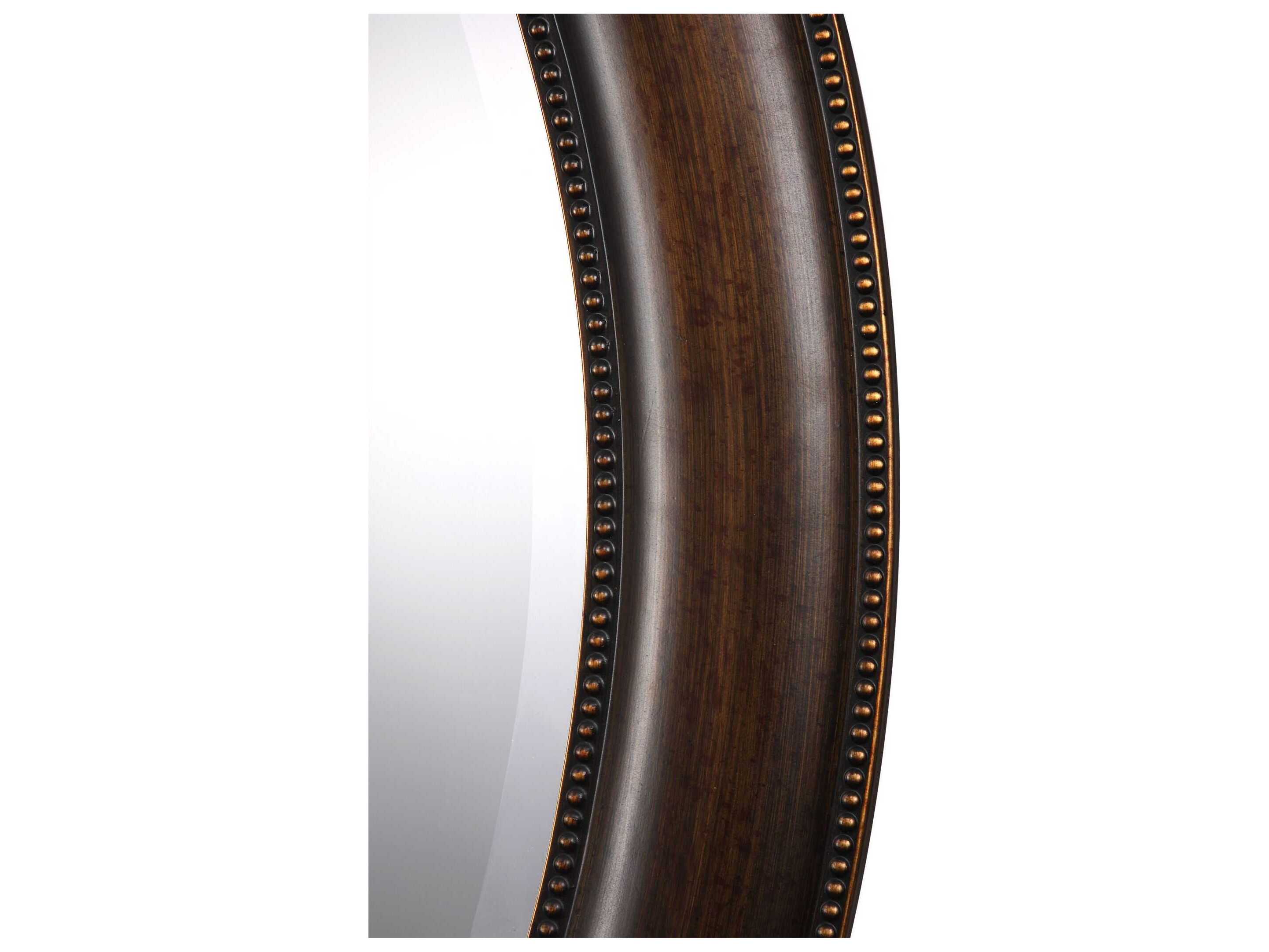 Luxecor Illumination Dark Bronze Antique Gold Oval Wall Mirror