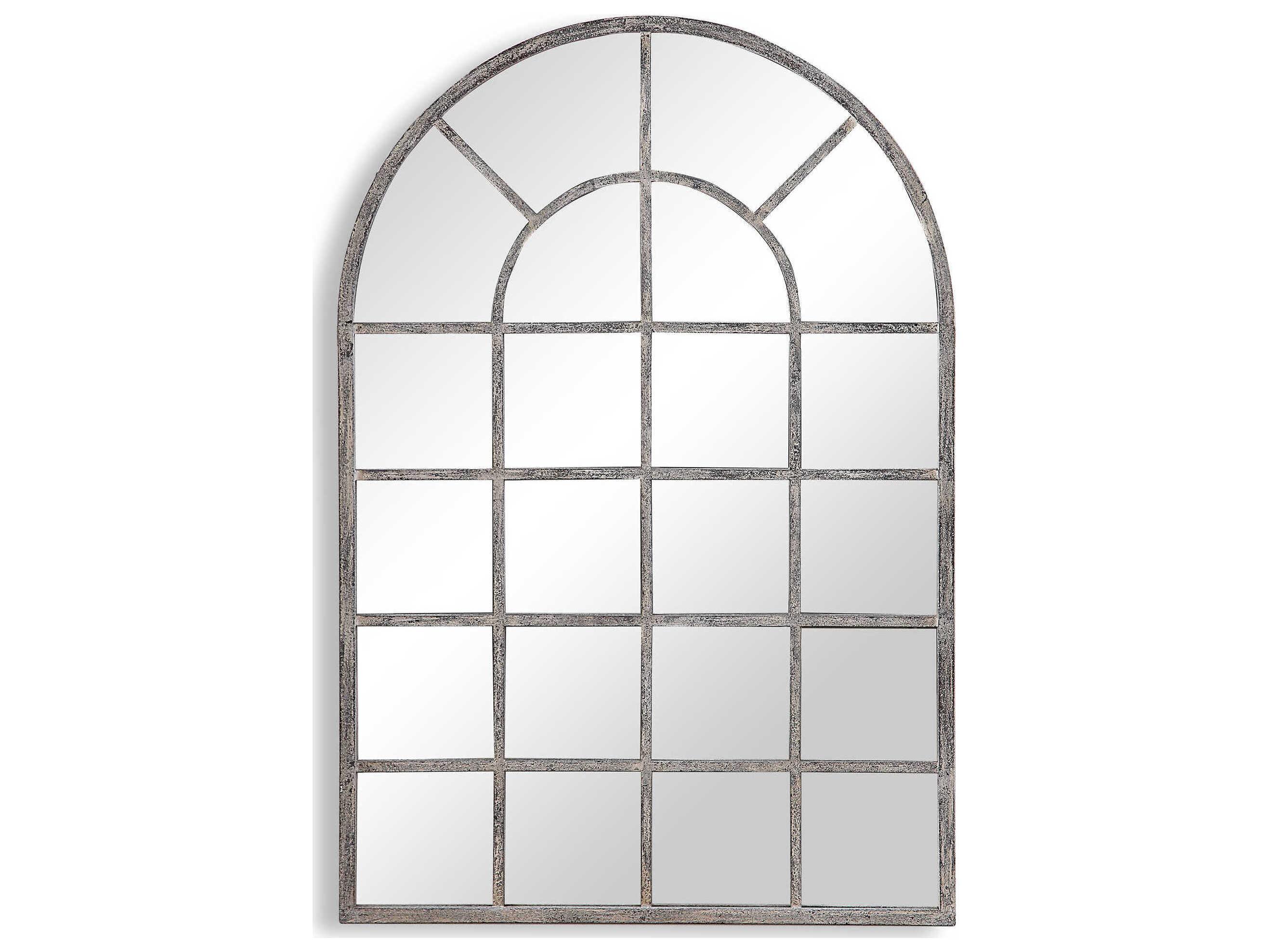 Luxecor Illumination Antique Rustic Gray Wall Mirror