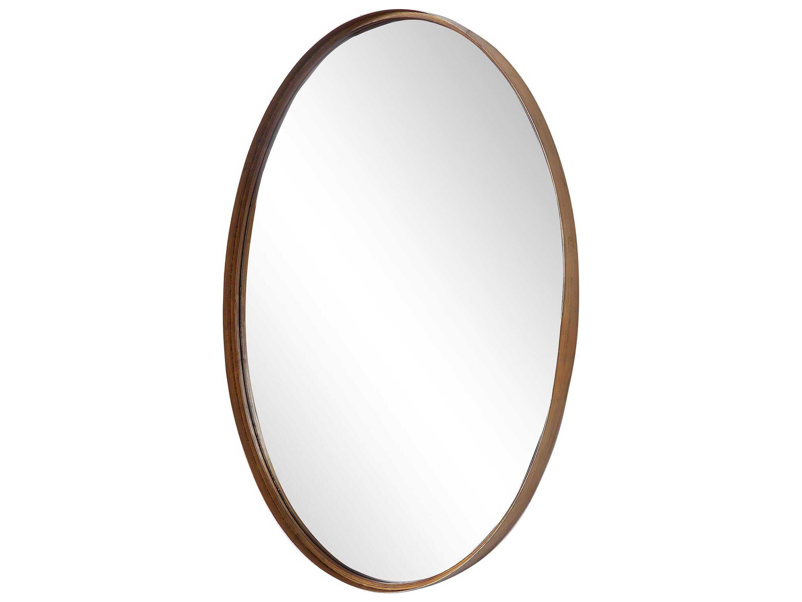Luxecor Illumination Gold Leaf Oval Wall Mirror