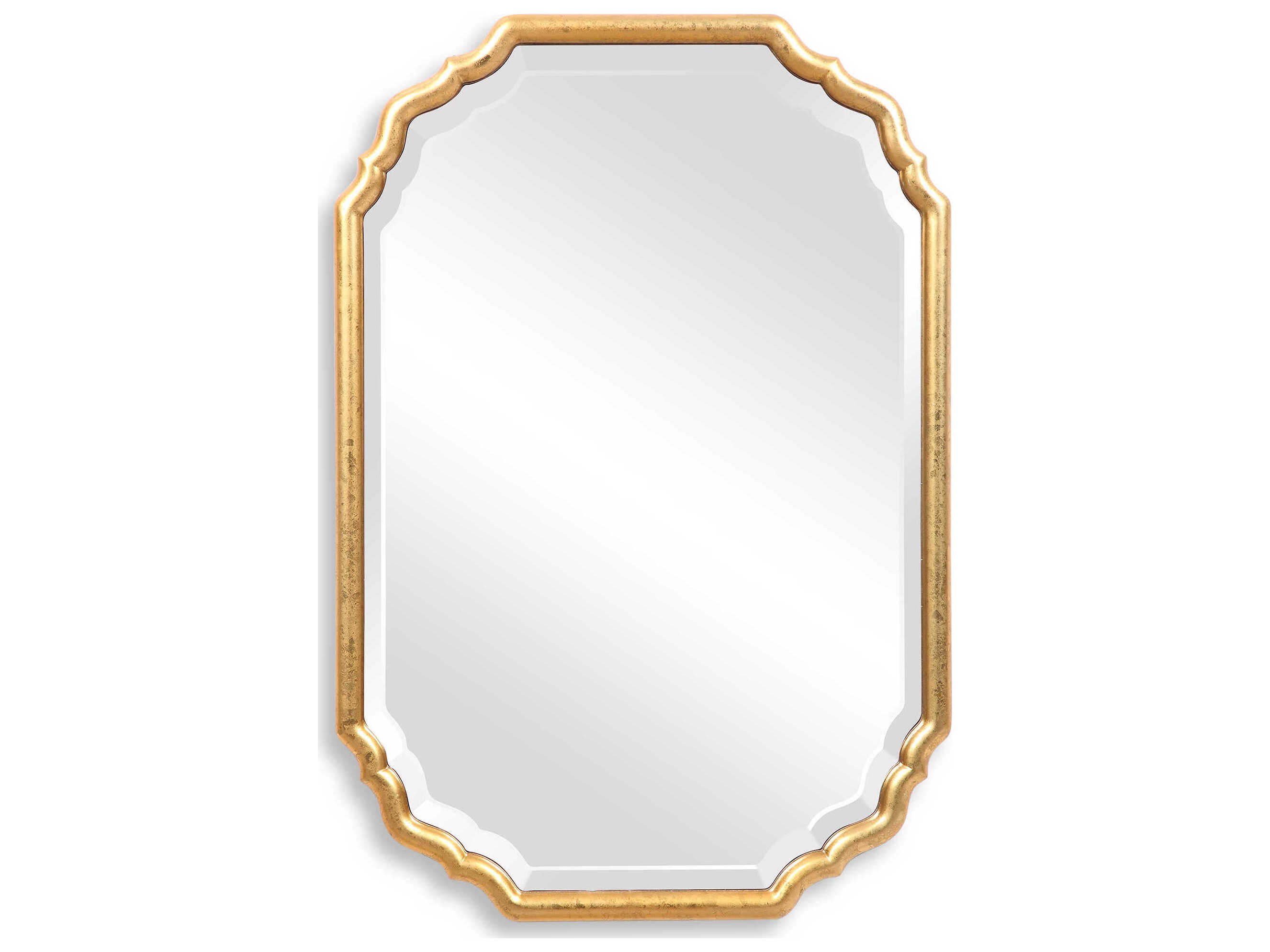 Luxecor Illumination Metallic Gold Leaf Wall Mirror
