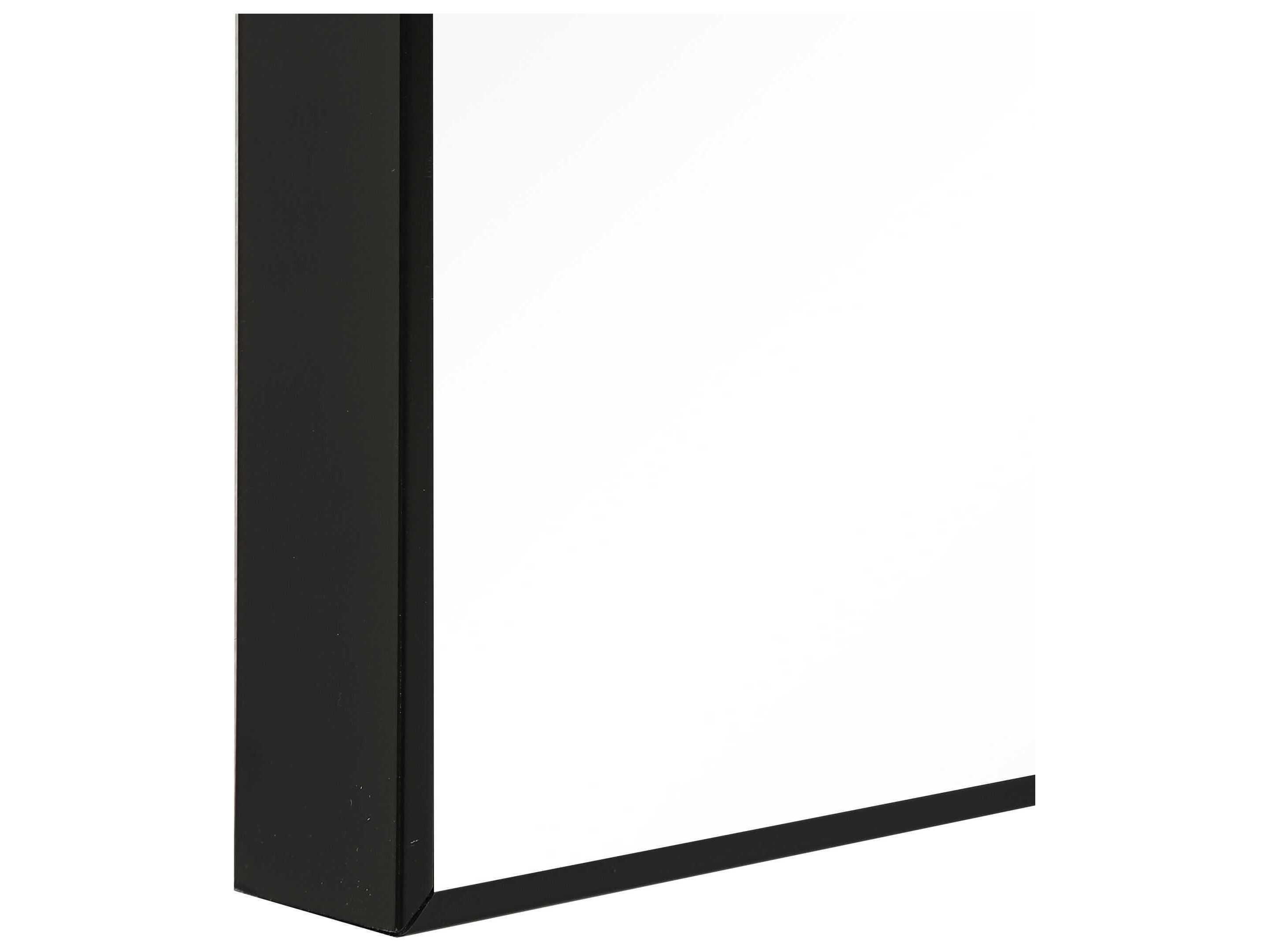 Luxecor Illumination Black Rectangular Wall Mirror