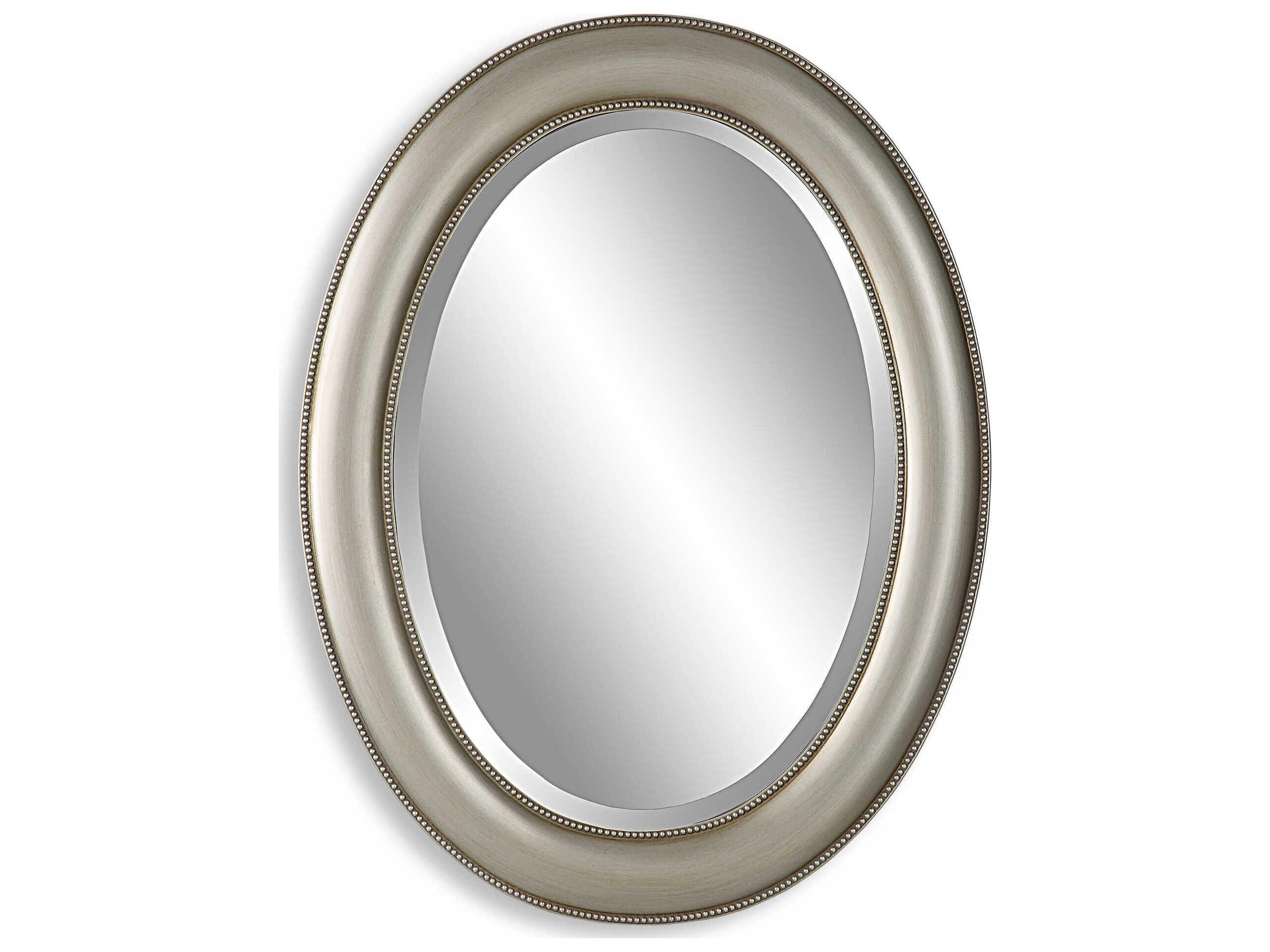 Luxecor Illumination Metallic Silver Oval Wall Mirror