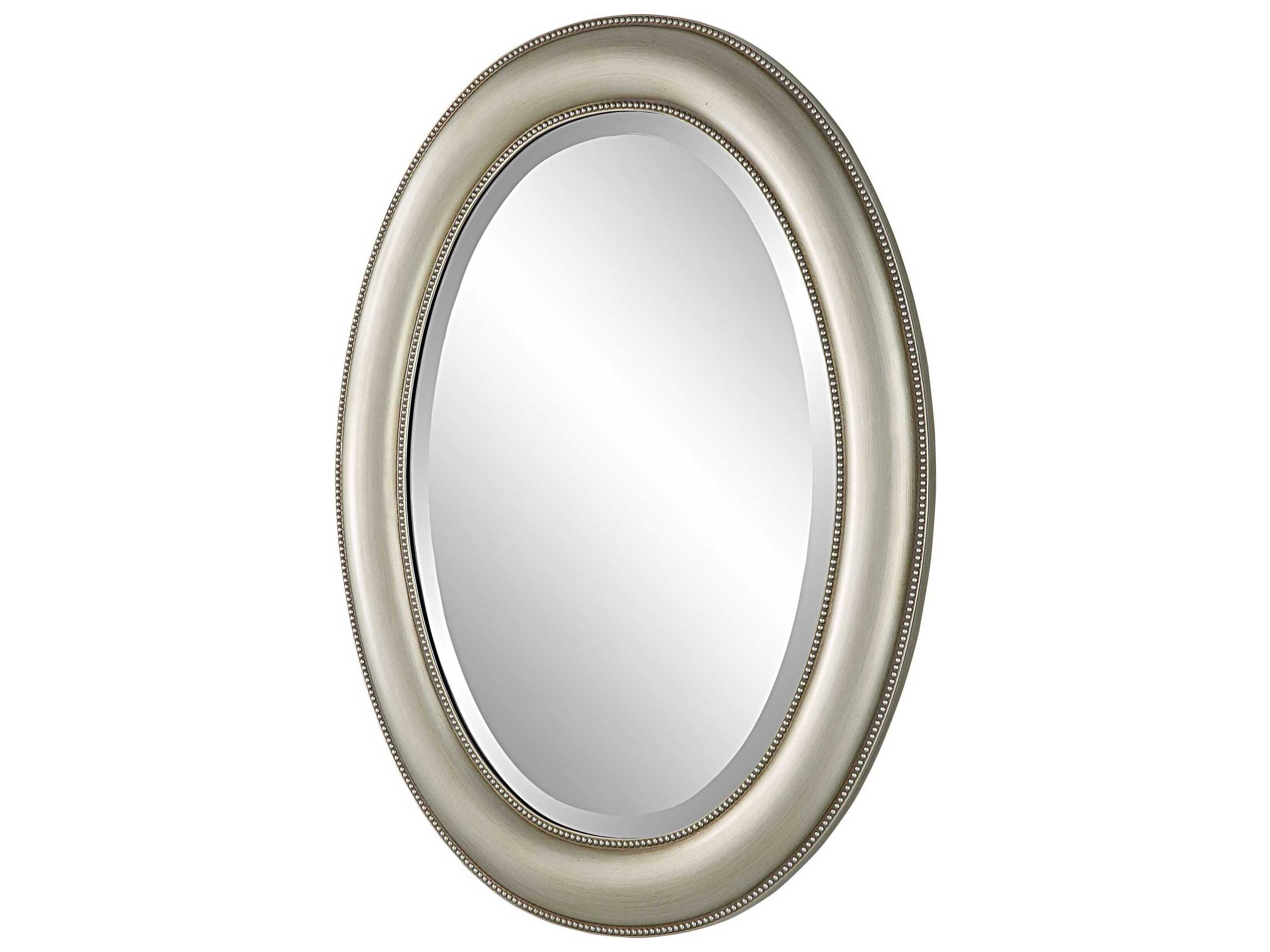 Luxecor Illumination Metallic Silver Oval Wall Mirror