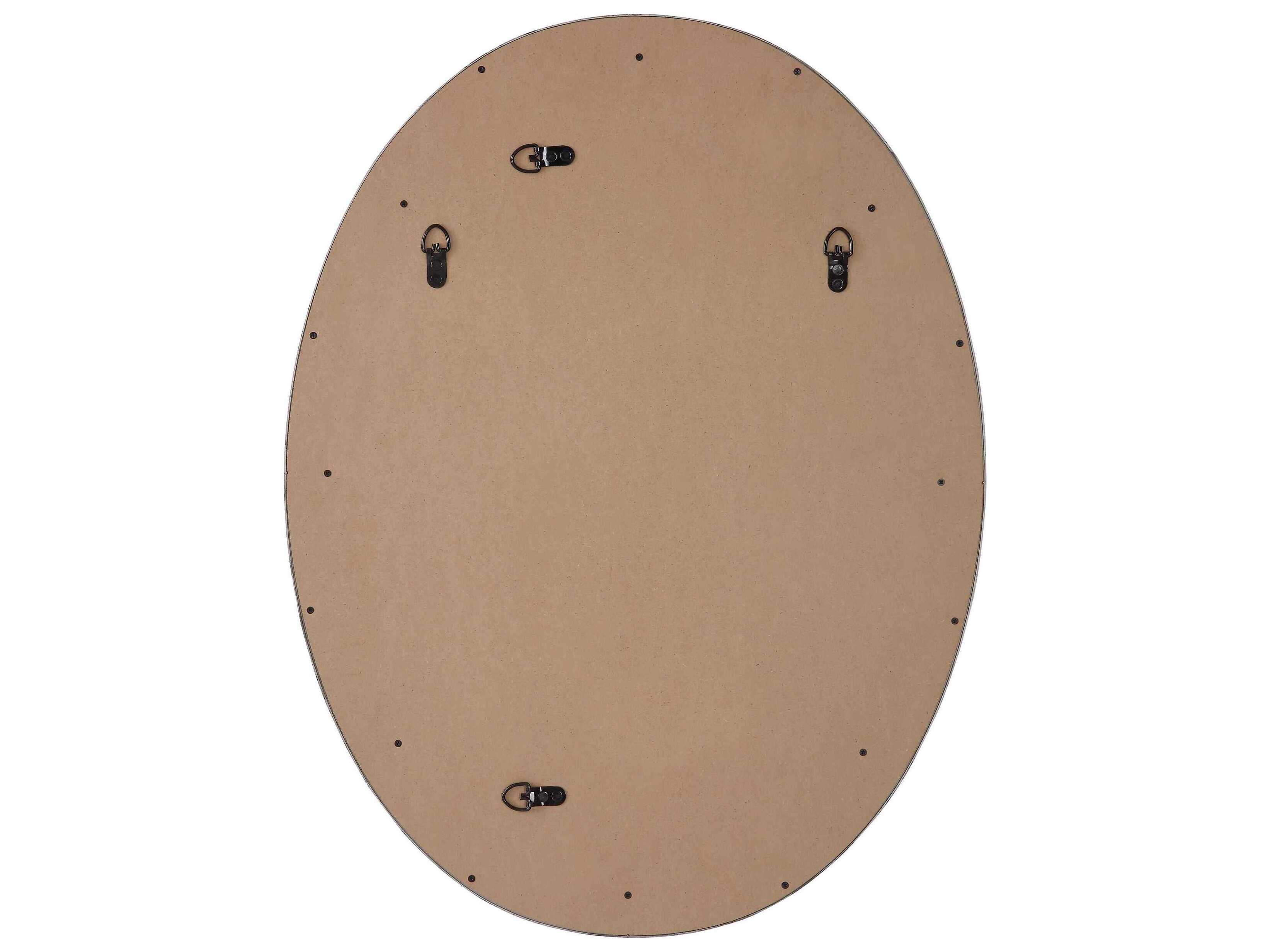 Luxecor Illumination Metallic Silver Oval Wall Mirror