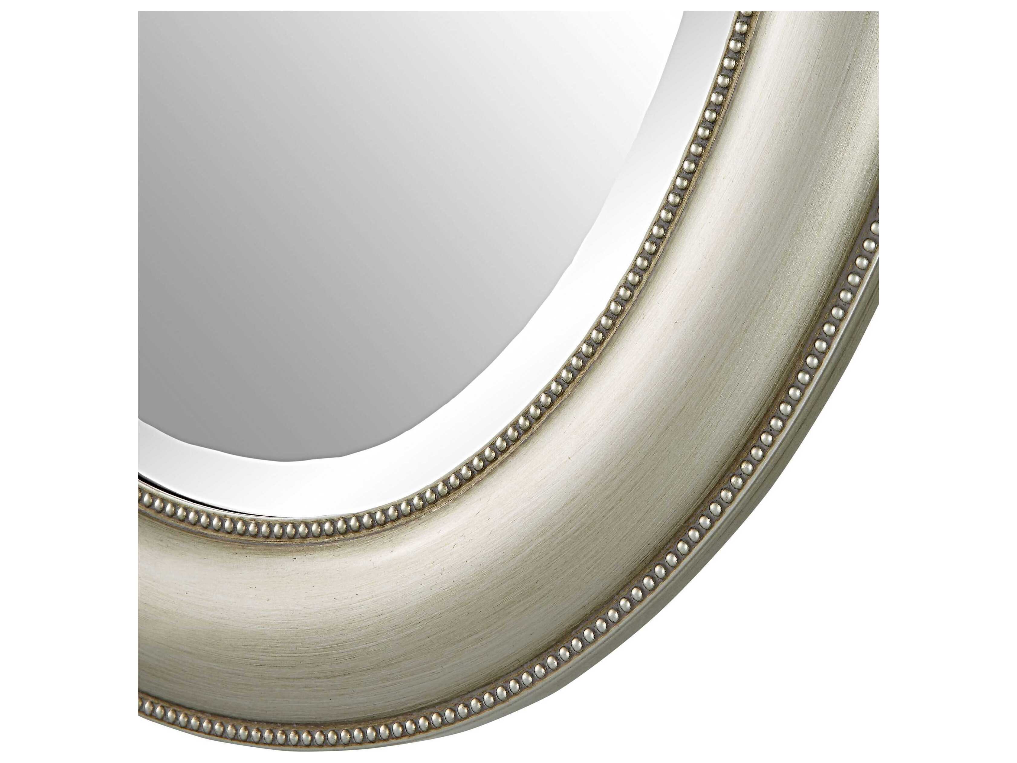 Luxecor Illumination Metallic Silver Oval Wall Mirror