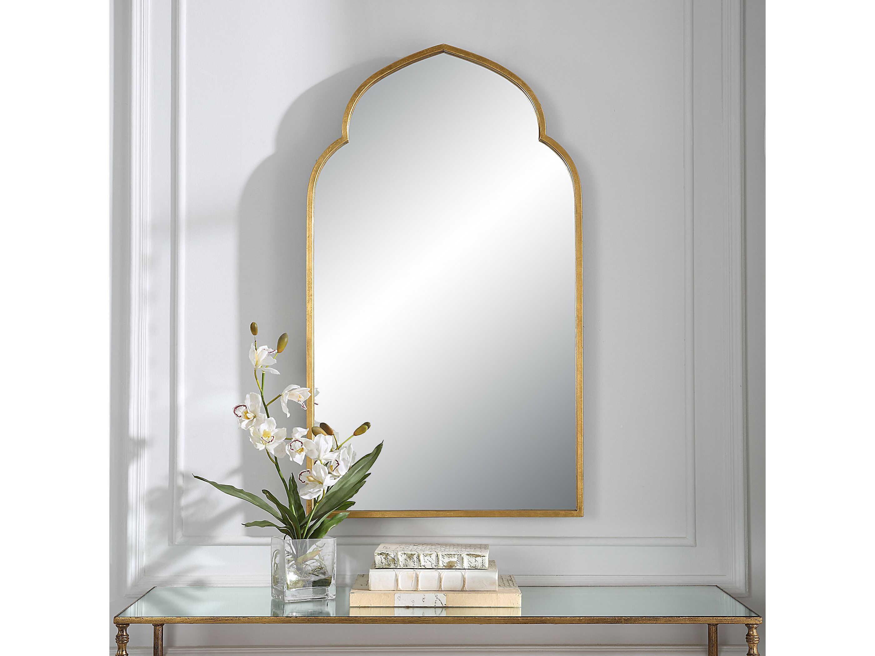 Luxecor Illumination Gold Leaf Wall Mirror