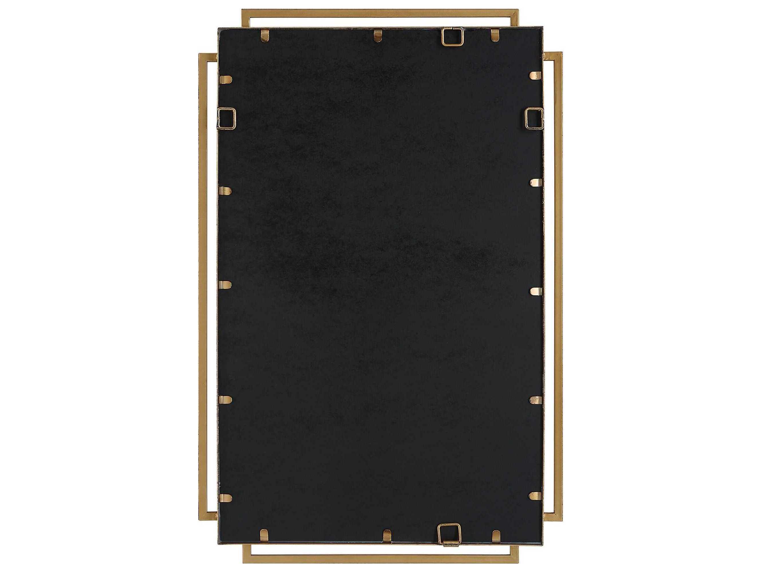 Luxecor Illumination Brushed Gold Rectangular Wall Mirror