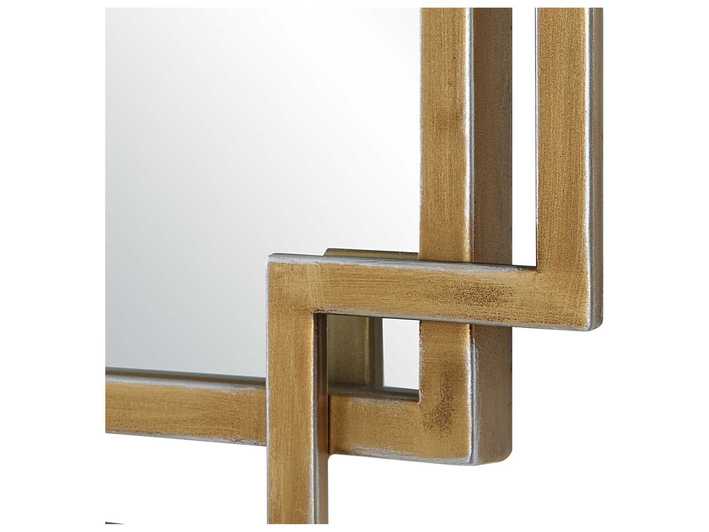 Luxecor Illumination Brushed Gold Rectangular Wall Mirror