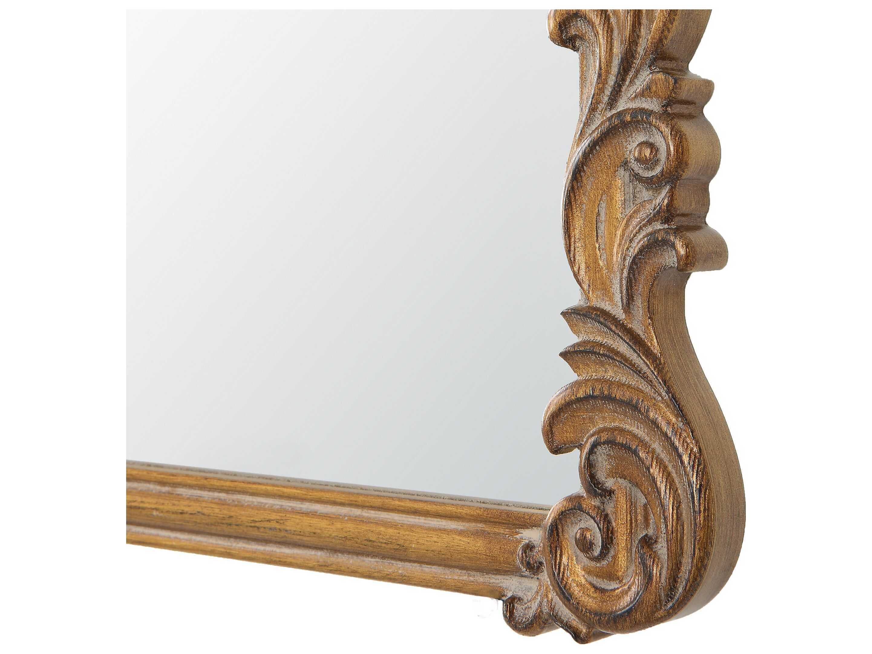 Luxecor Illumination Antique Gold Rectangular Wall Mirror