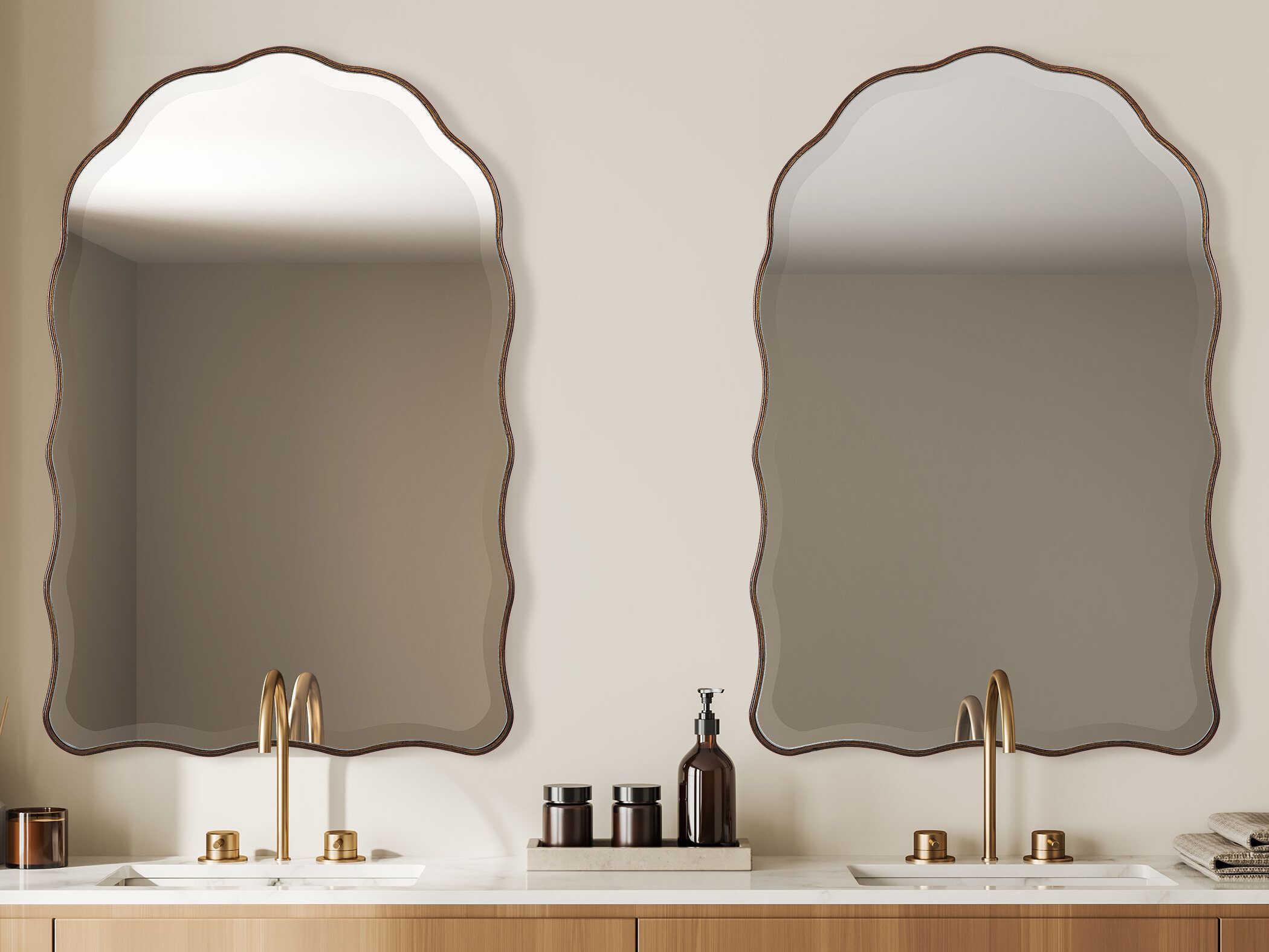 Luxecor Illumination Antique Bronze Gold Wall Mirror