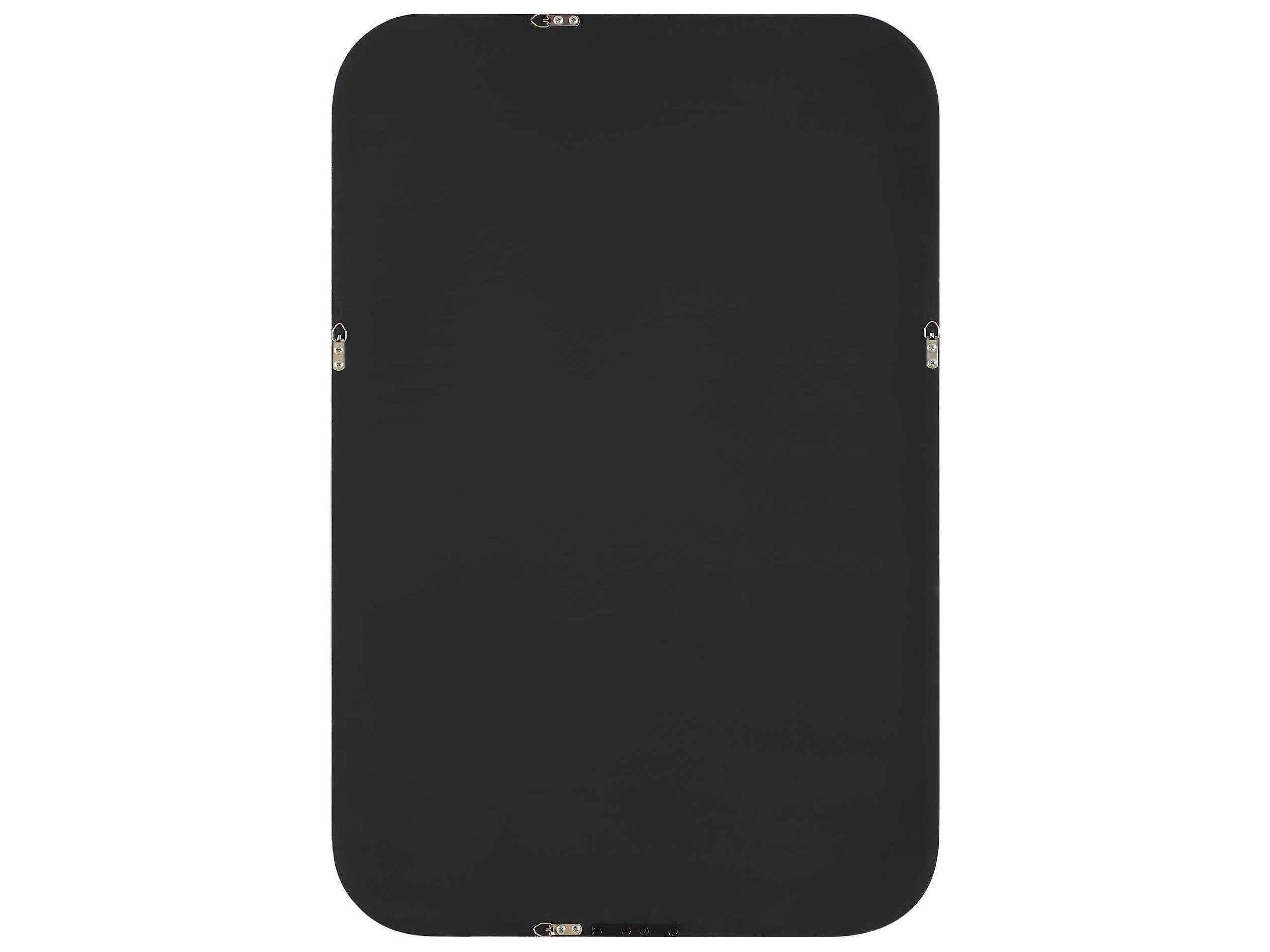 Luxecor Illumination Matte Black Rectangular Wall Mirror