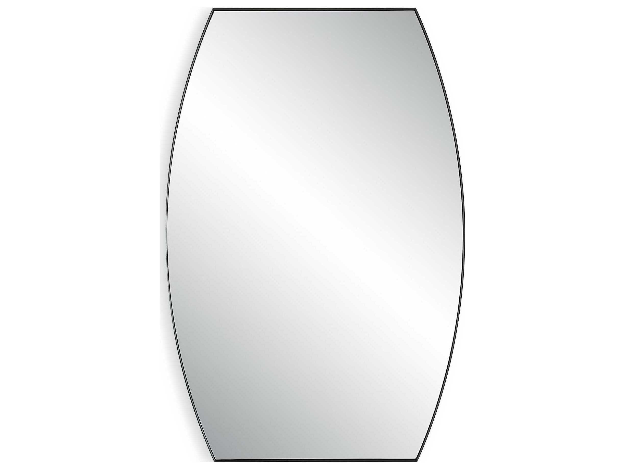 Luxecor Illumination Matte Black Wall Mirror