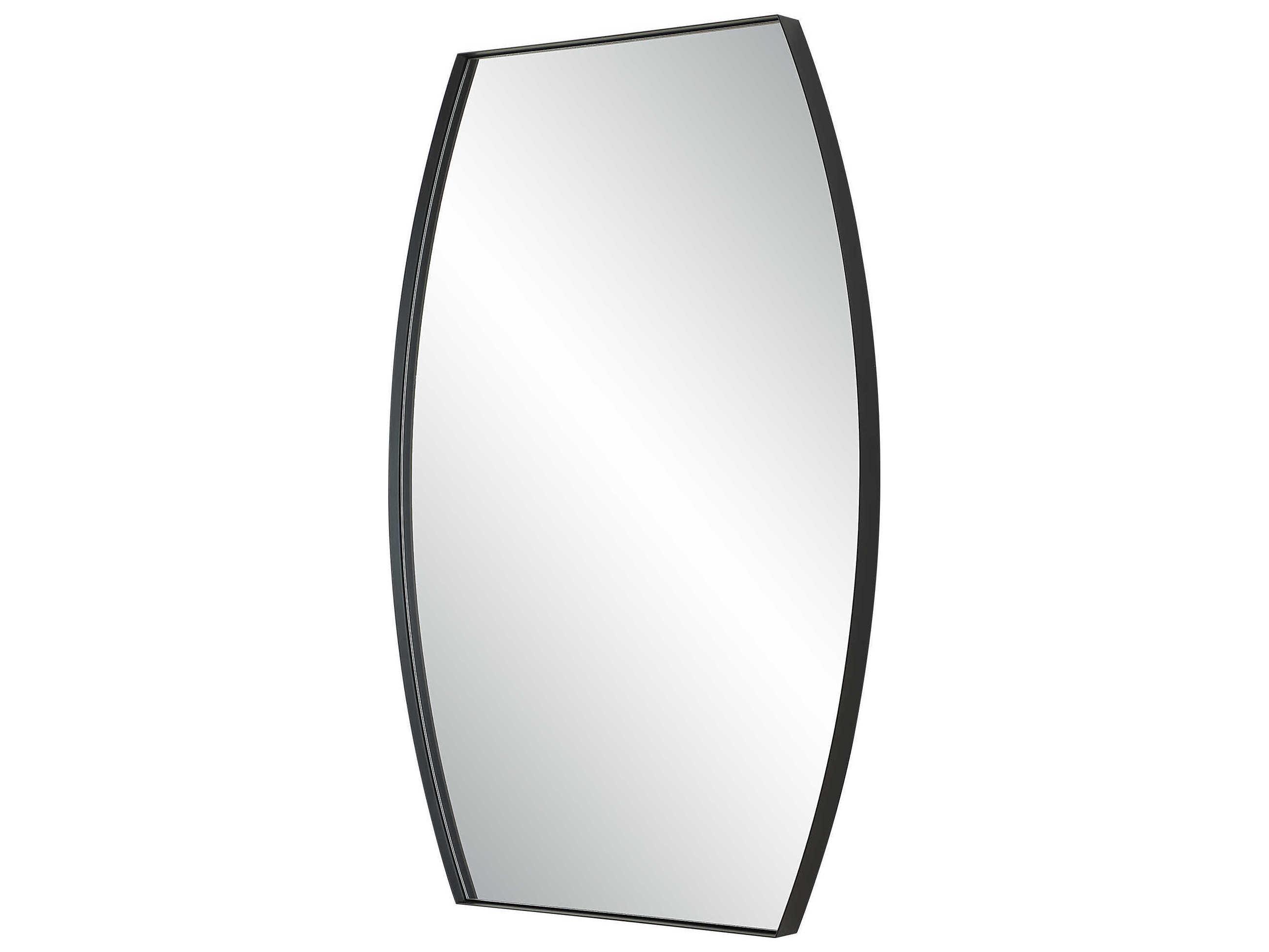Luxecor Illumination Matte Black Wall Mirror
