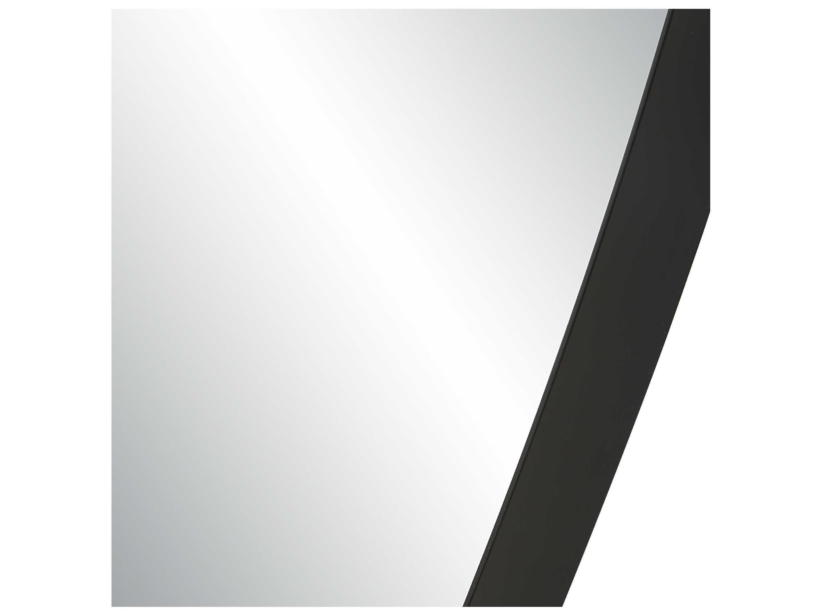 Luxecor Illumination Matte Black Wall Mirror