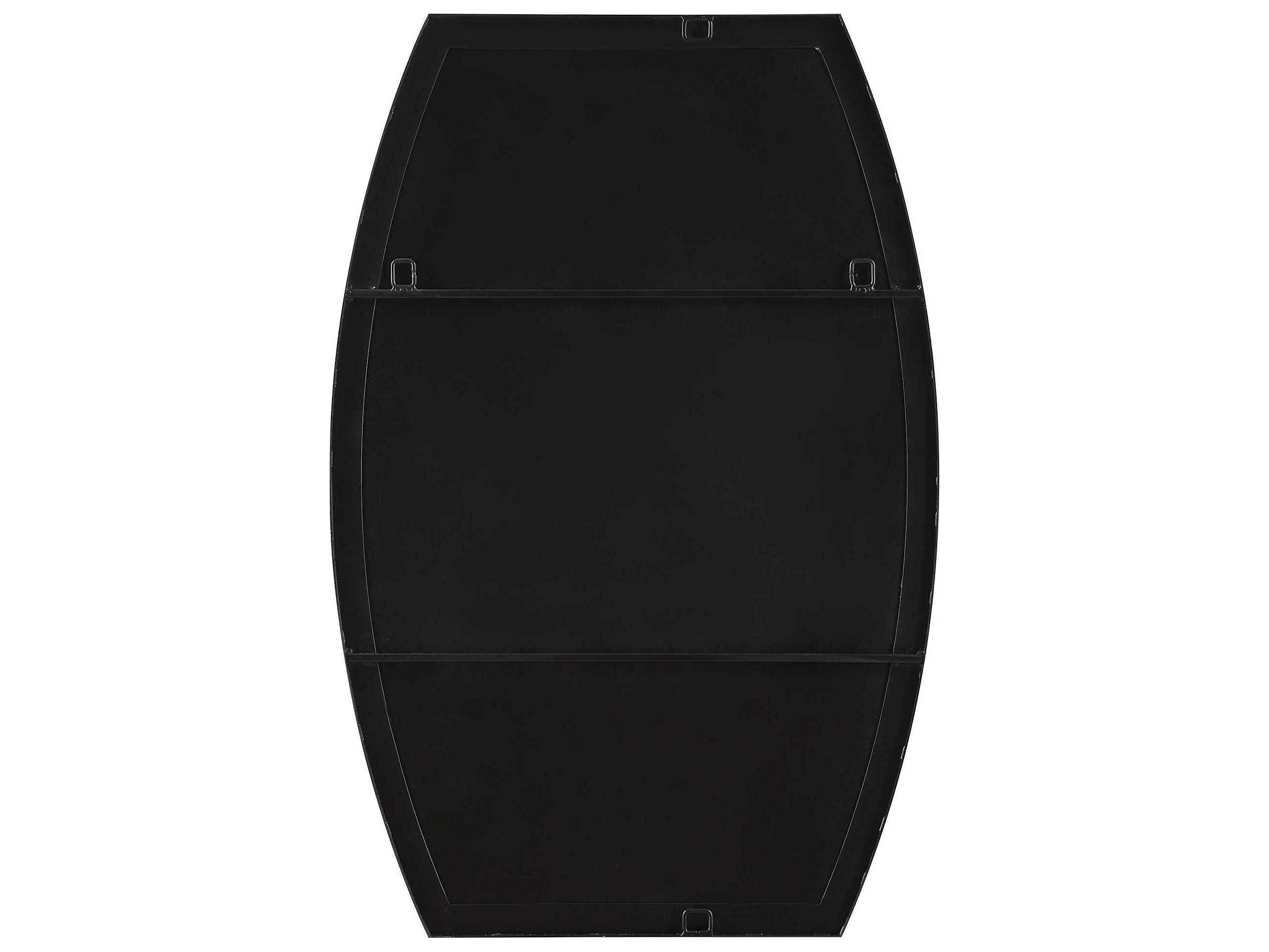 Luxecor Illumination Matte Black Wall Mirror