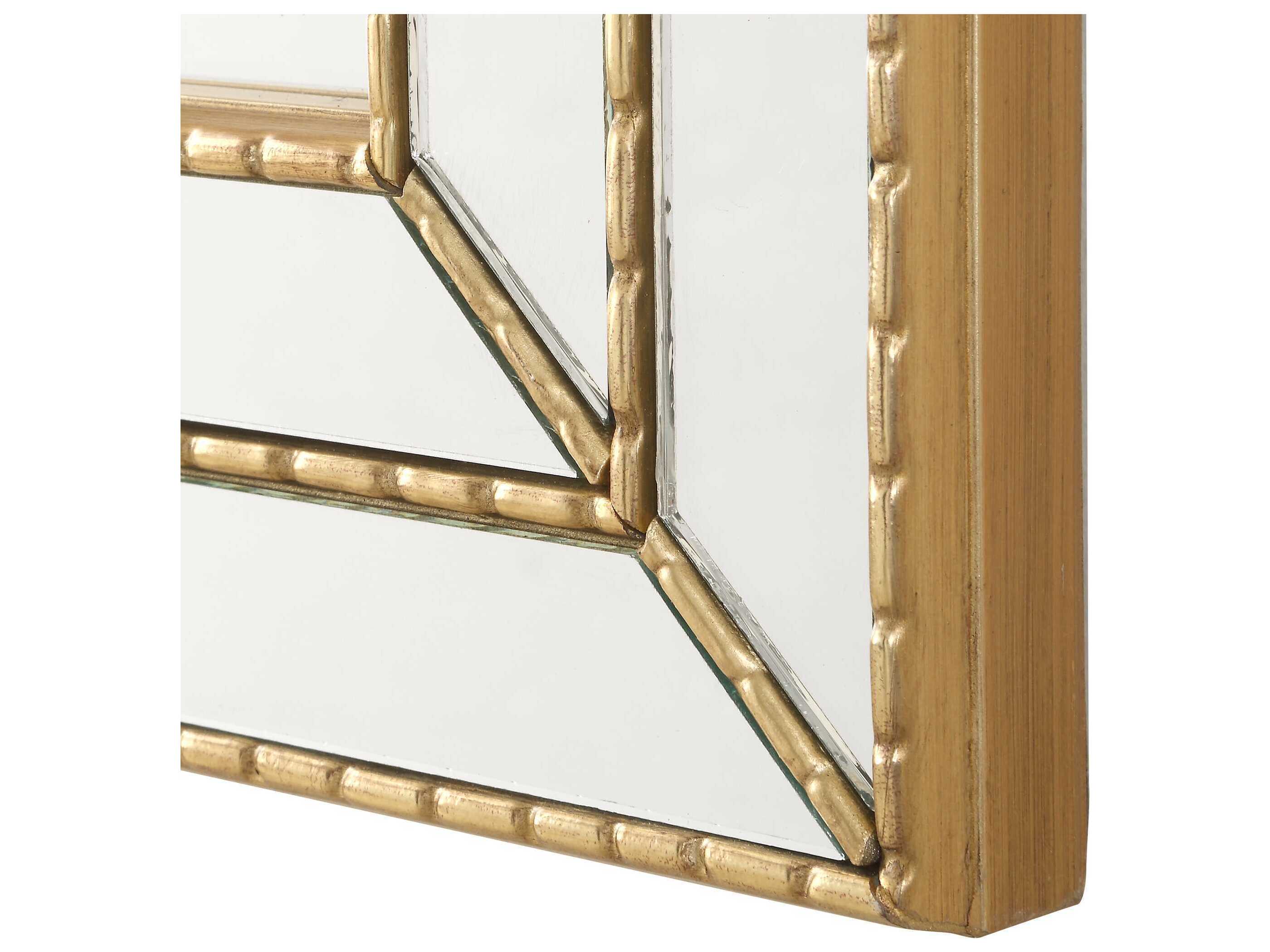 Luxecor Illumination Metallic Gold Rectangular Wall Mirror