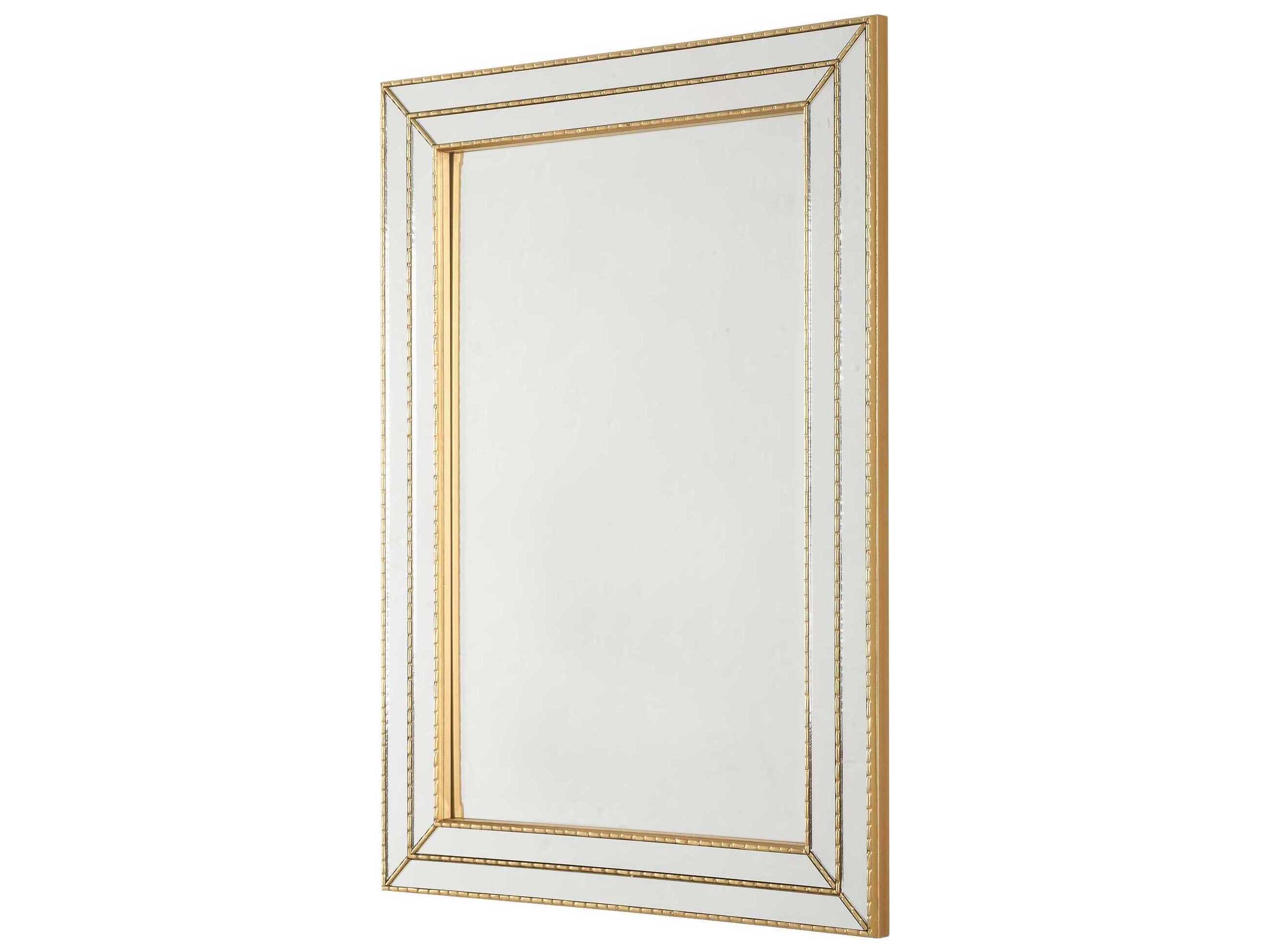 Luxecor Illumination Metallic Gold Rectangular Wall Mirror