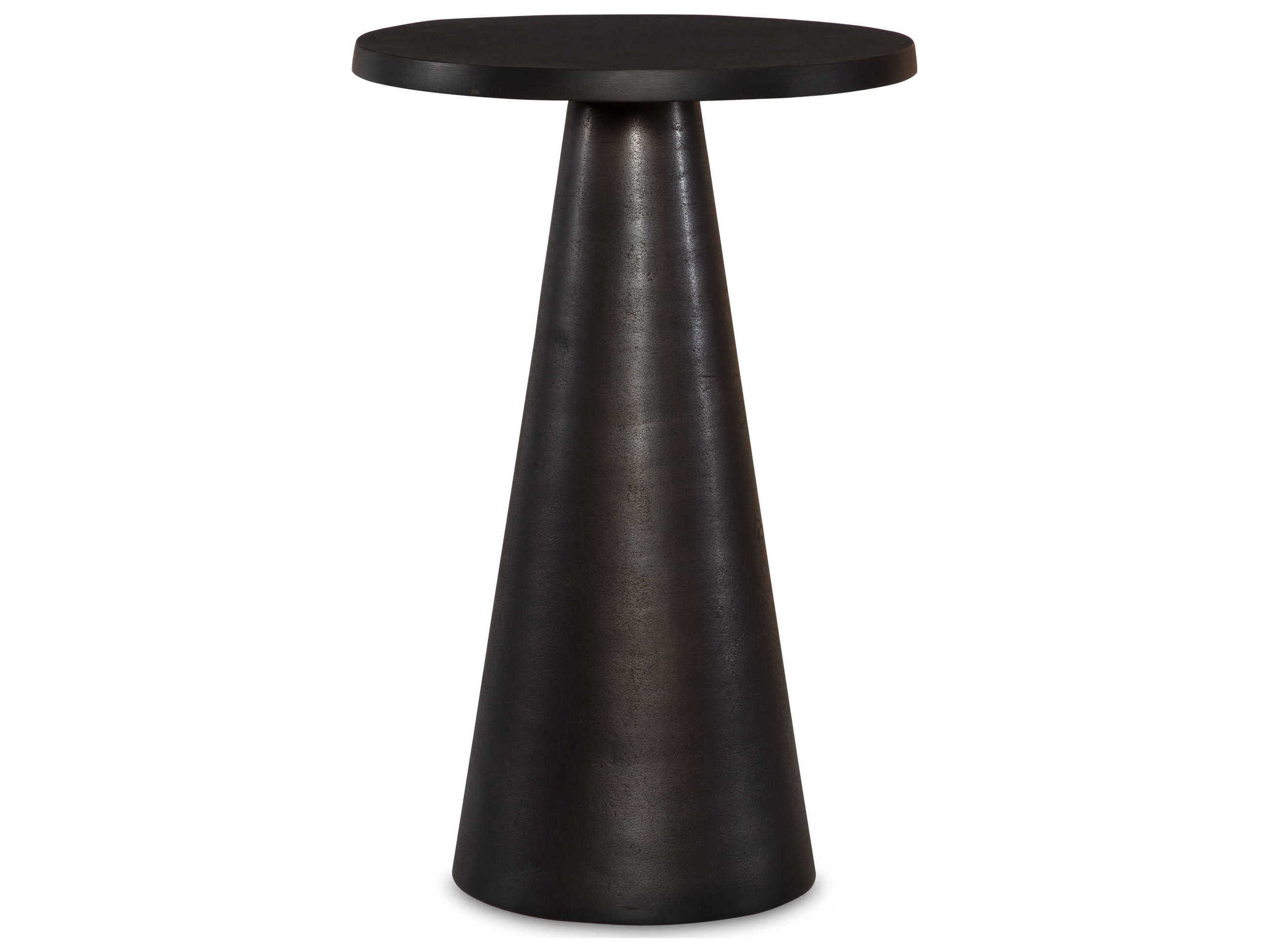 Luxecor Illumination Round Metal Dark Bronze End Table