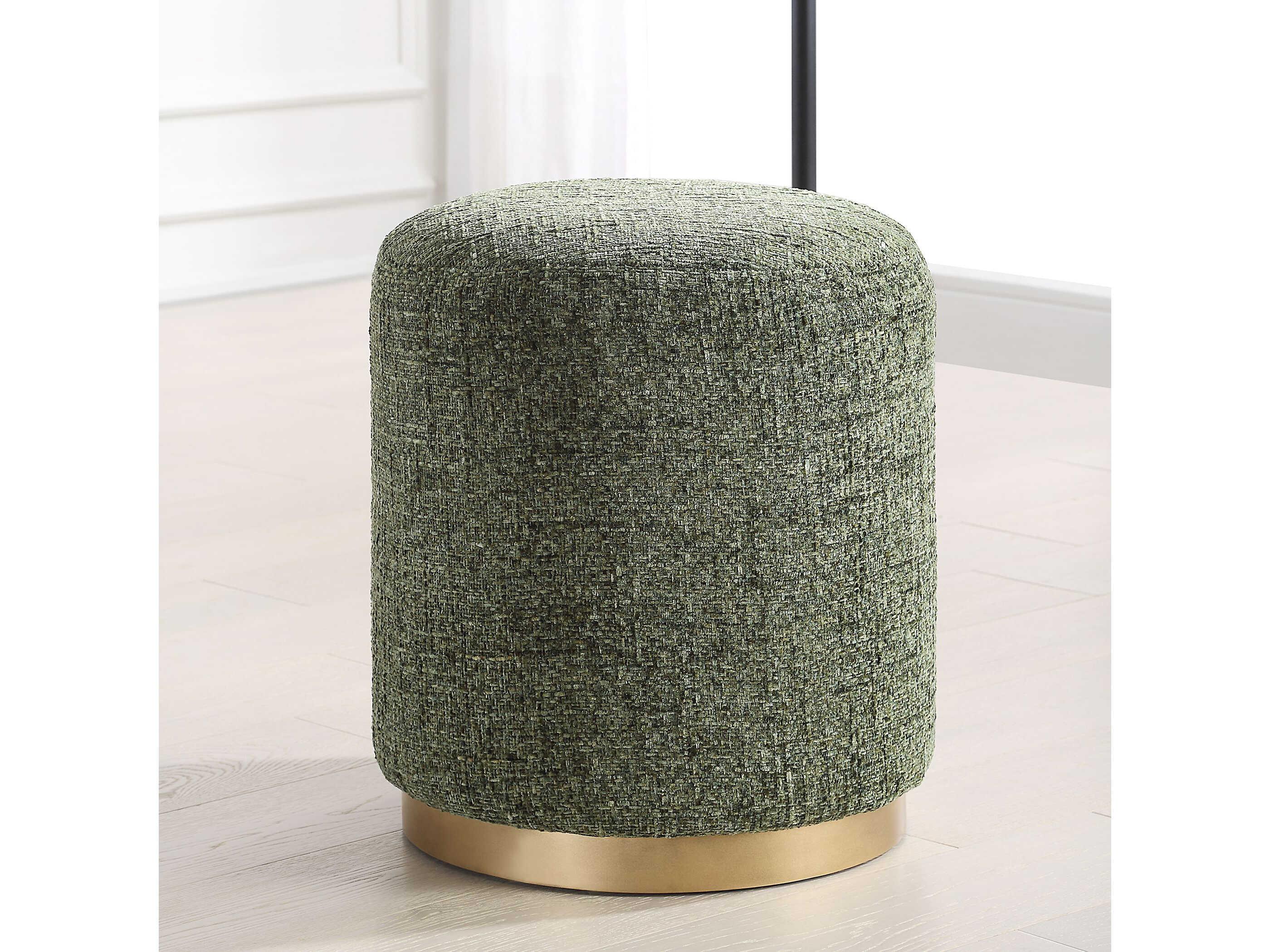 Luxecor Illumination Forest Green Upholstered Ottoman