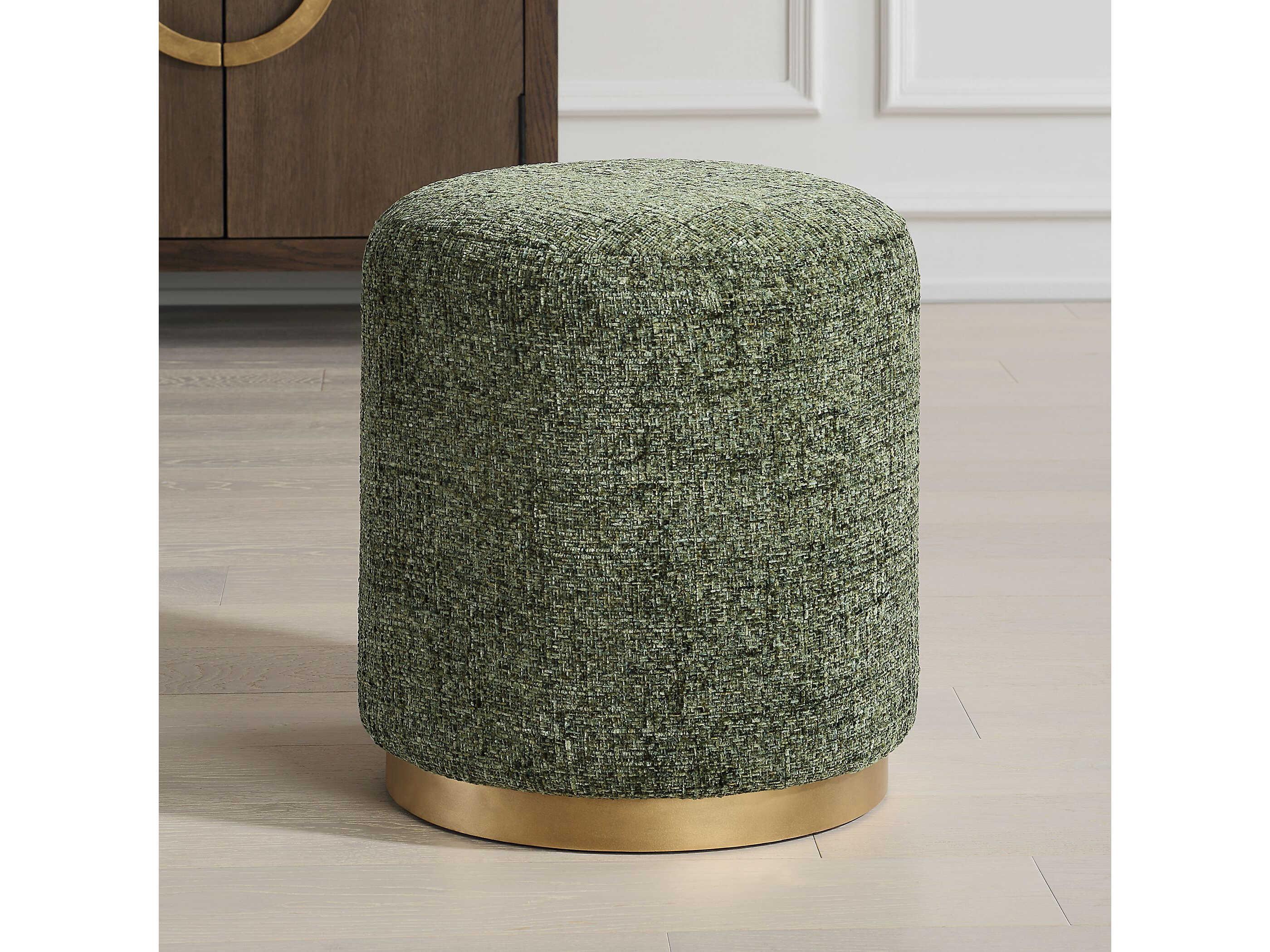 Luxecor Illumination Forest Green Upholstered Ottoman