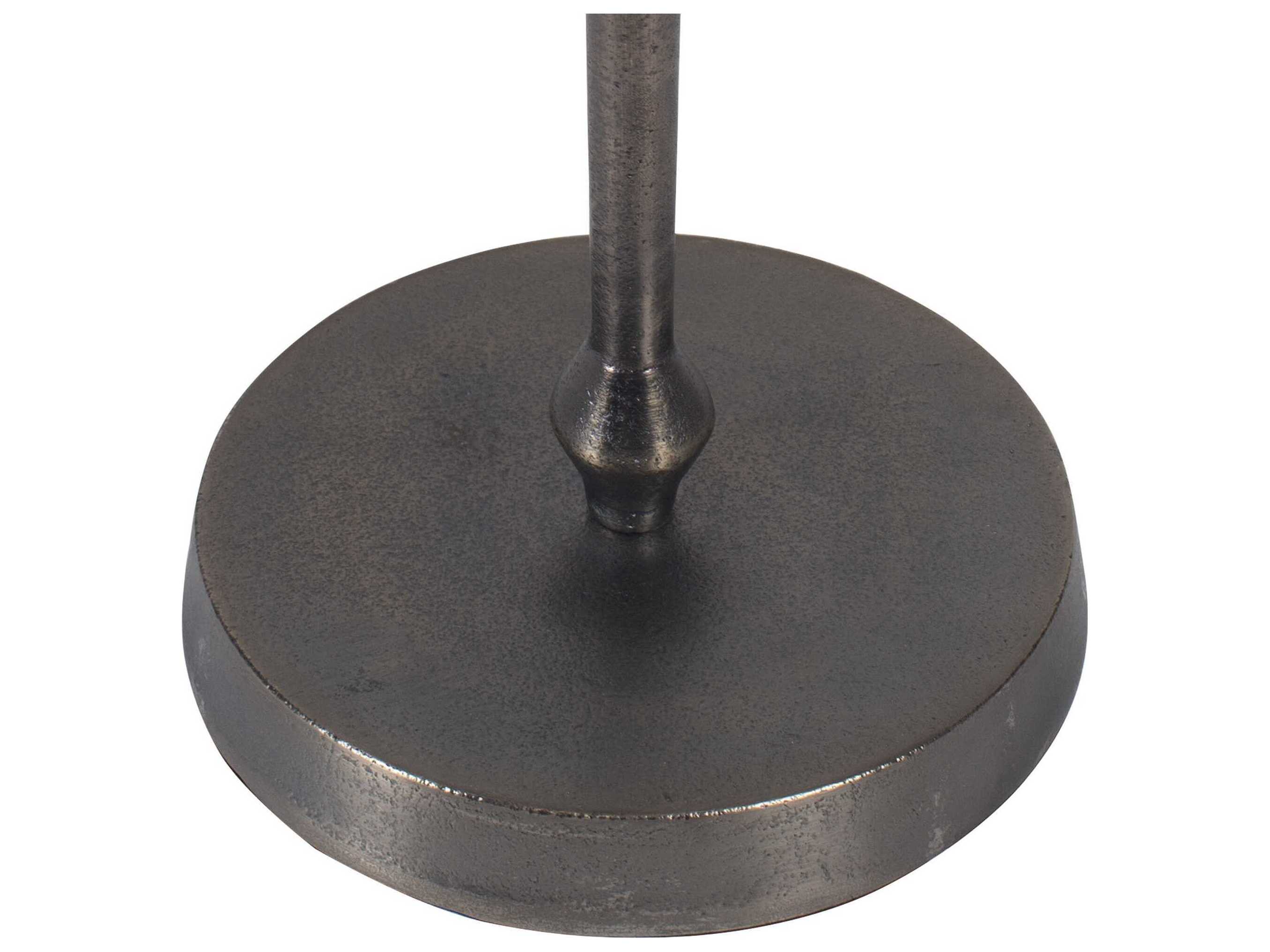 Luxecor Illumination Round Metal Dark Bronze End Table