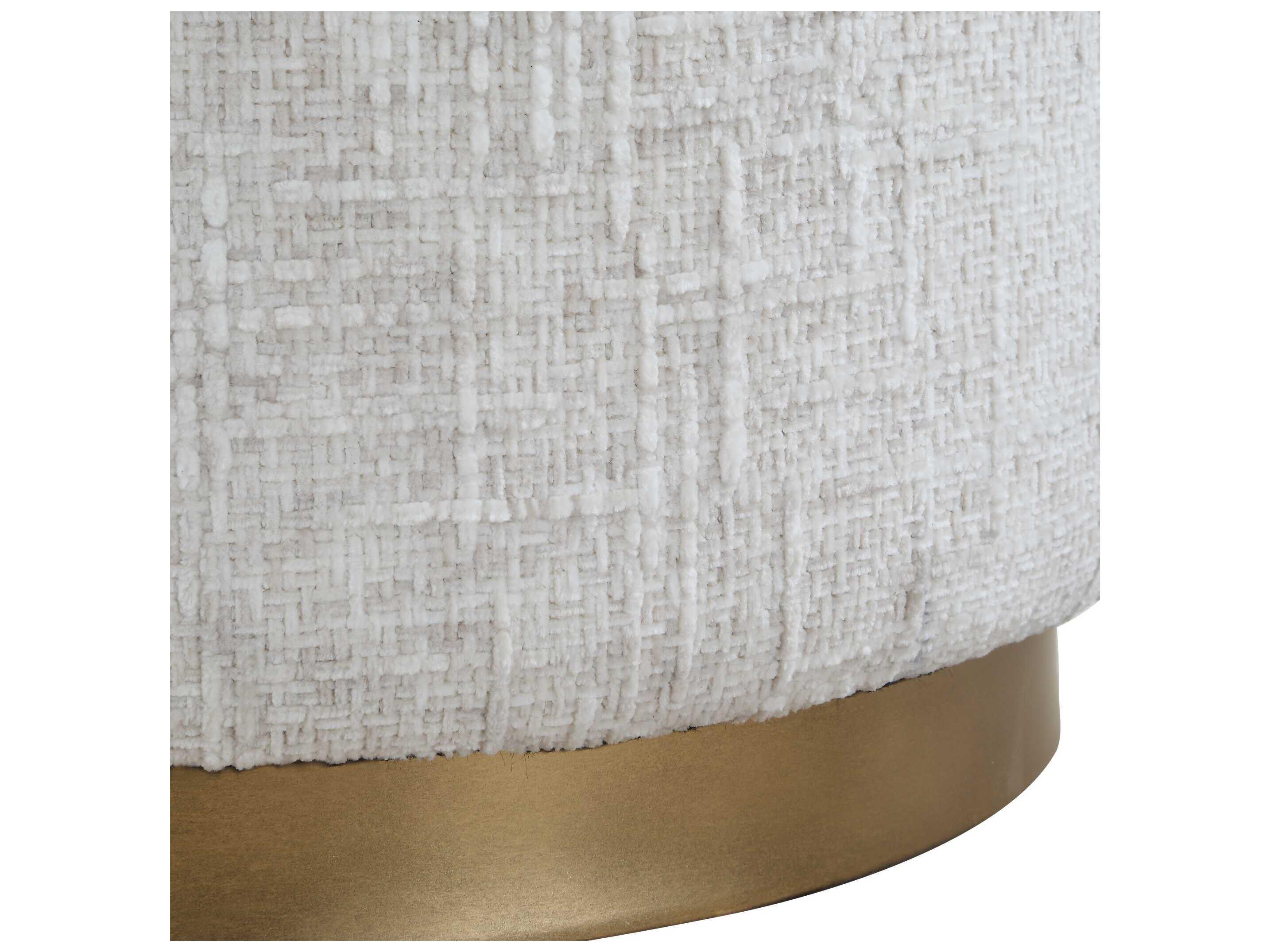 Luxecor Illumination Gray Upholstered Accent Stool
